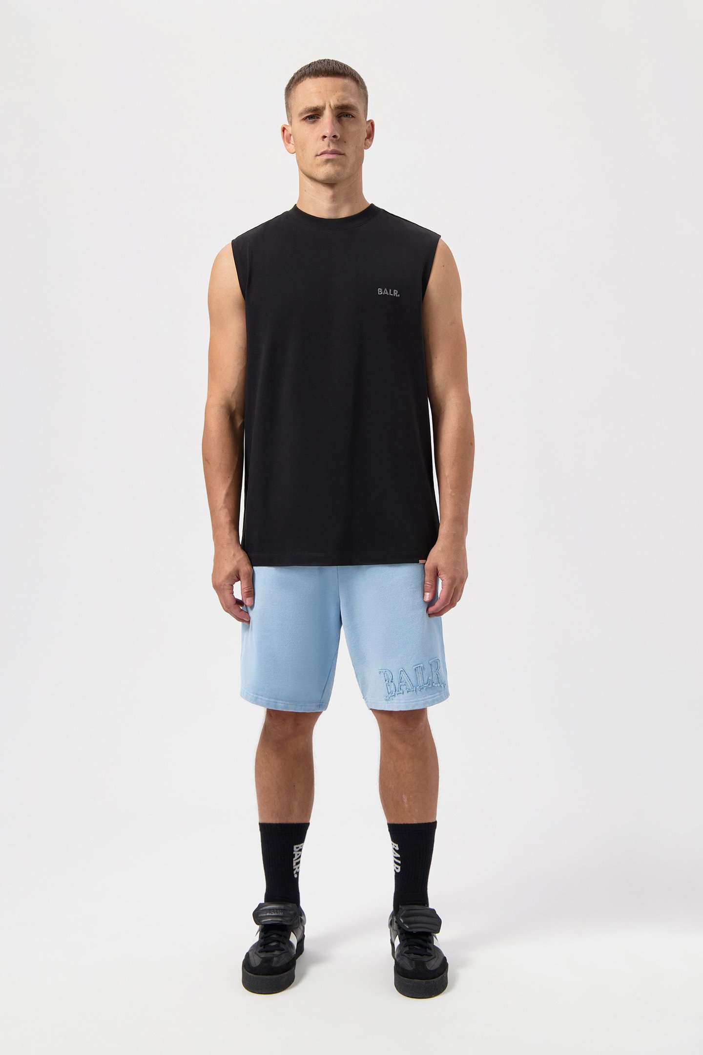 LOGO OVERSIZED TANKTOP JET BLACK 1
