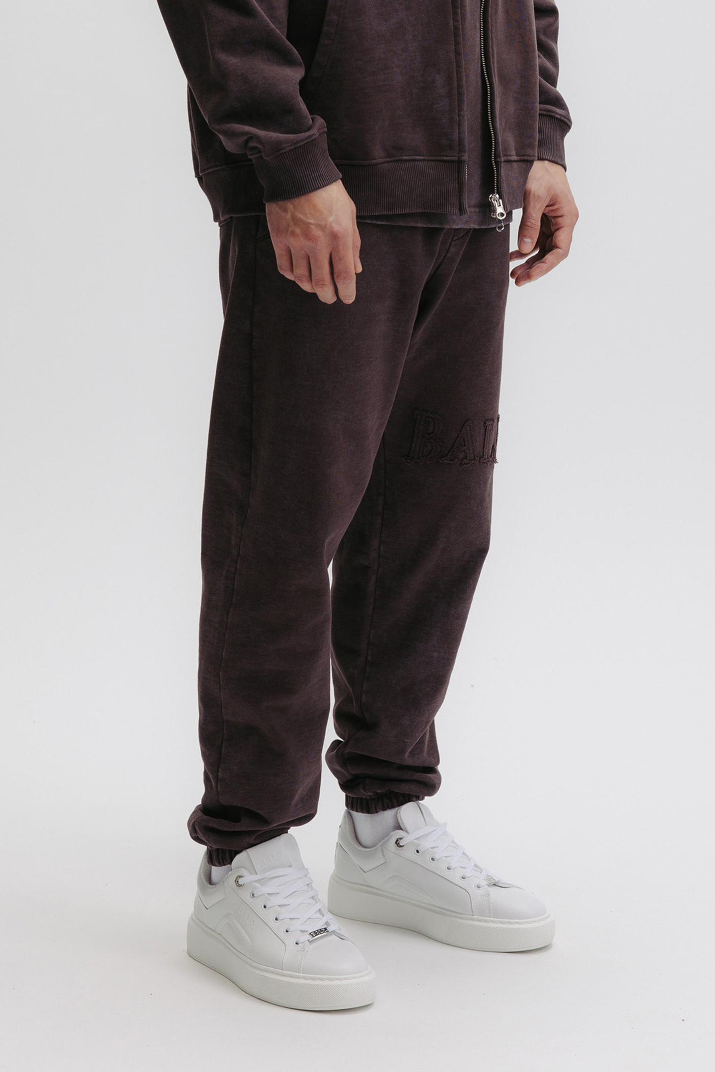URBAN WASHED SWEATPANTS DEEP BROWN 5