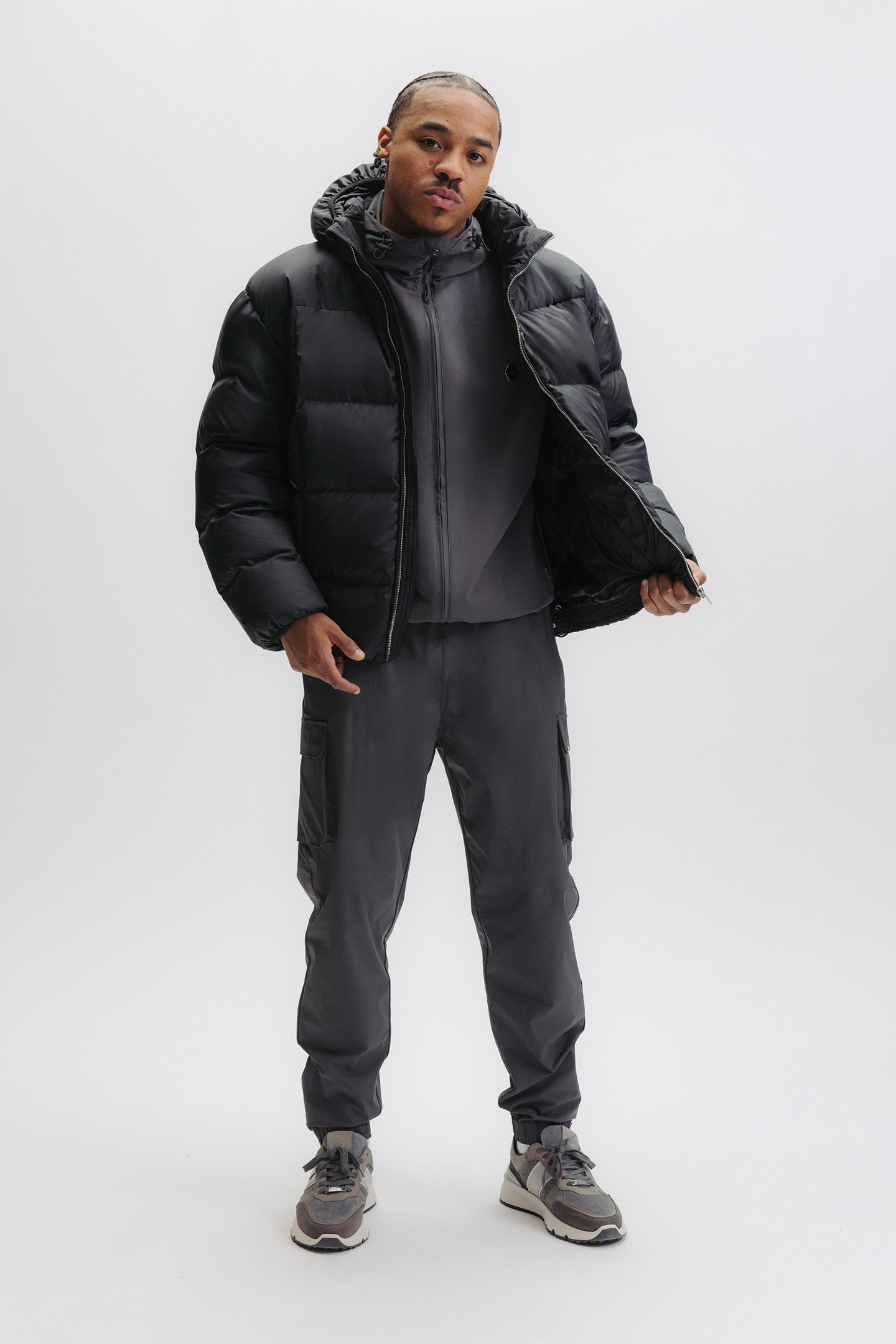 DENNIS PUFFER JACKET JET BLACK 6