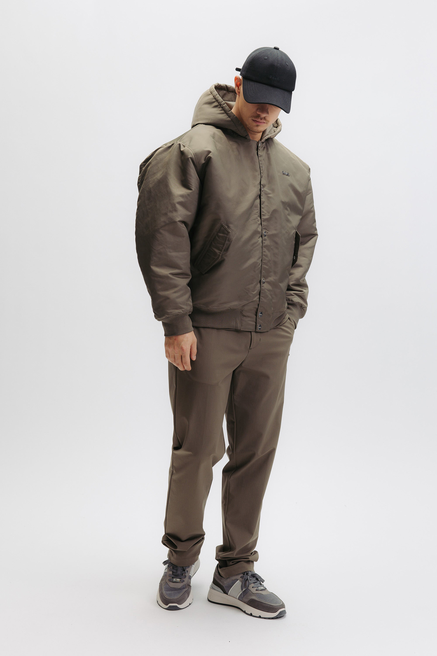 Q SERIES HOODED BOMBER JACKET TARMAC GREY 4