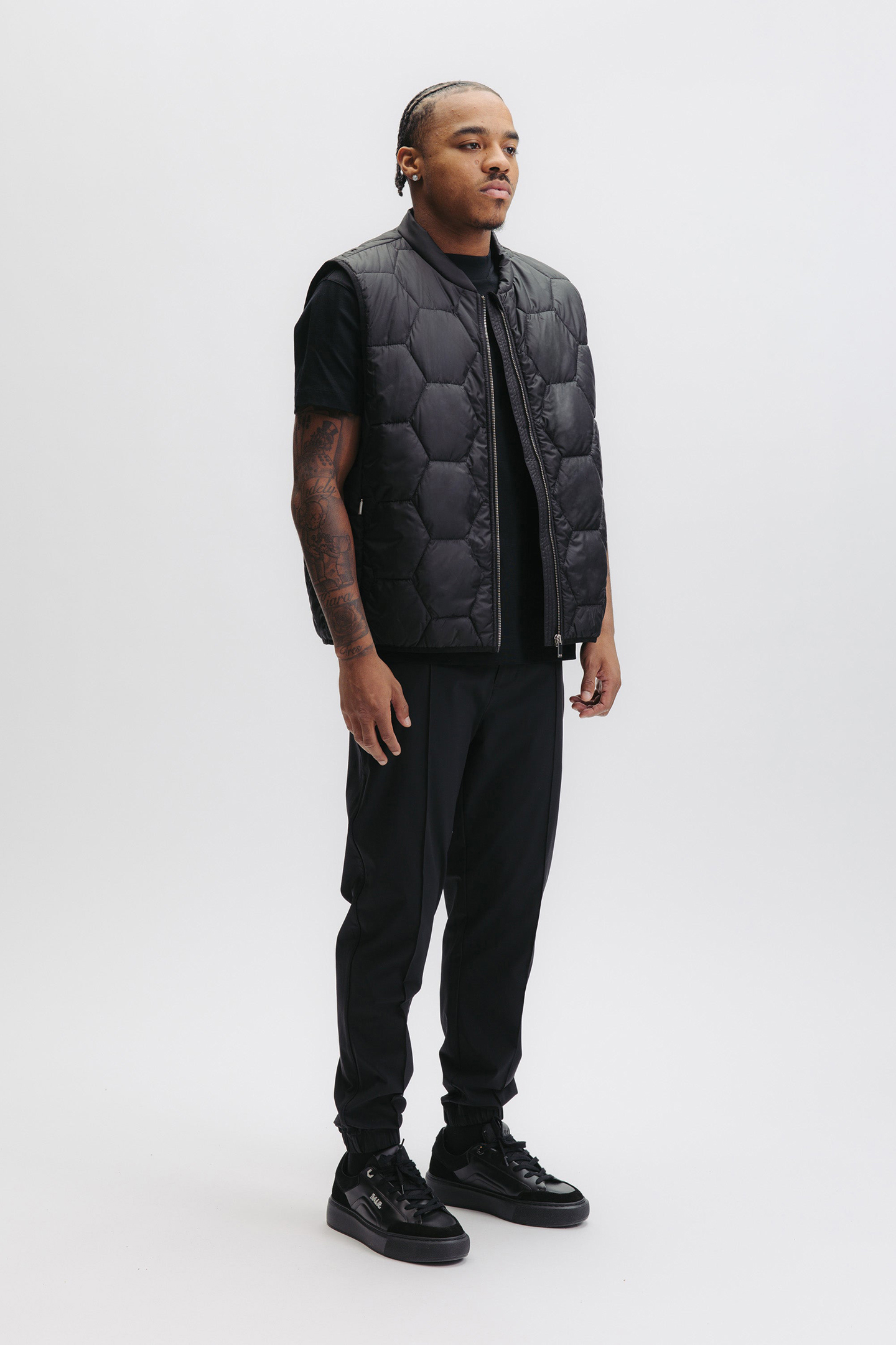 MIRO QUILTED BODYWARMER JET BLACK 5