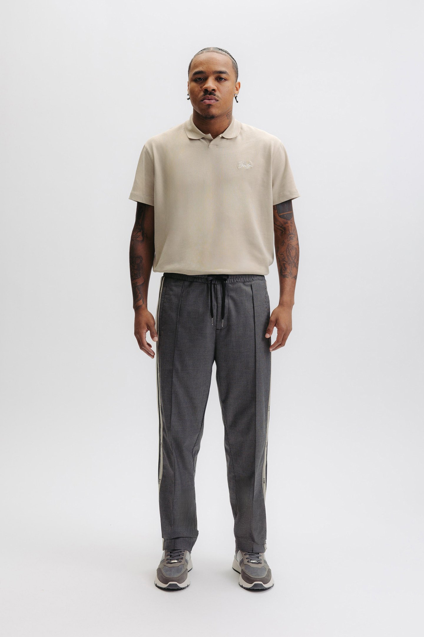 TAPE SCRIPT POLO FEATHER BEIGE 1