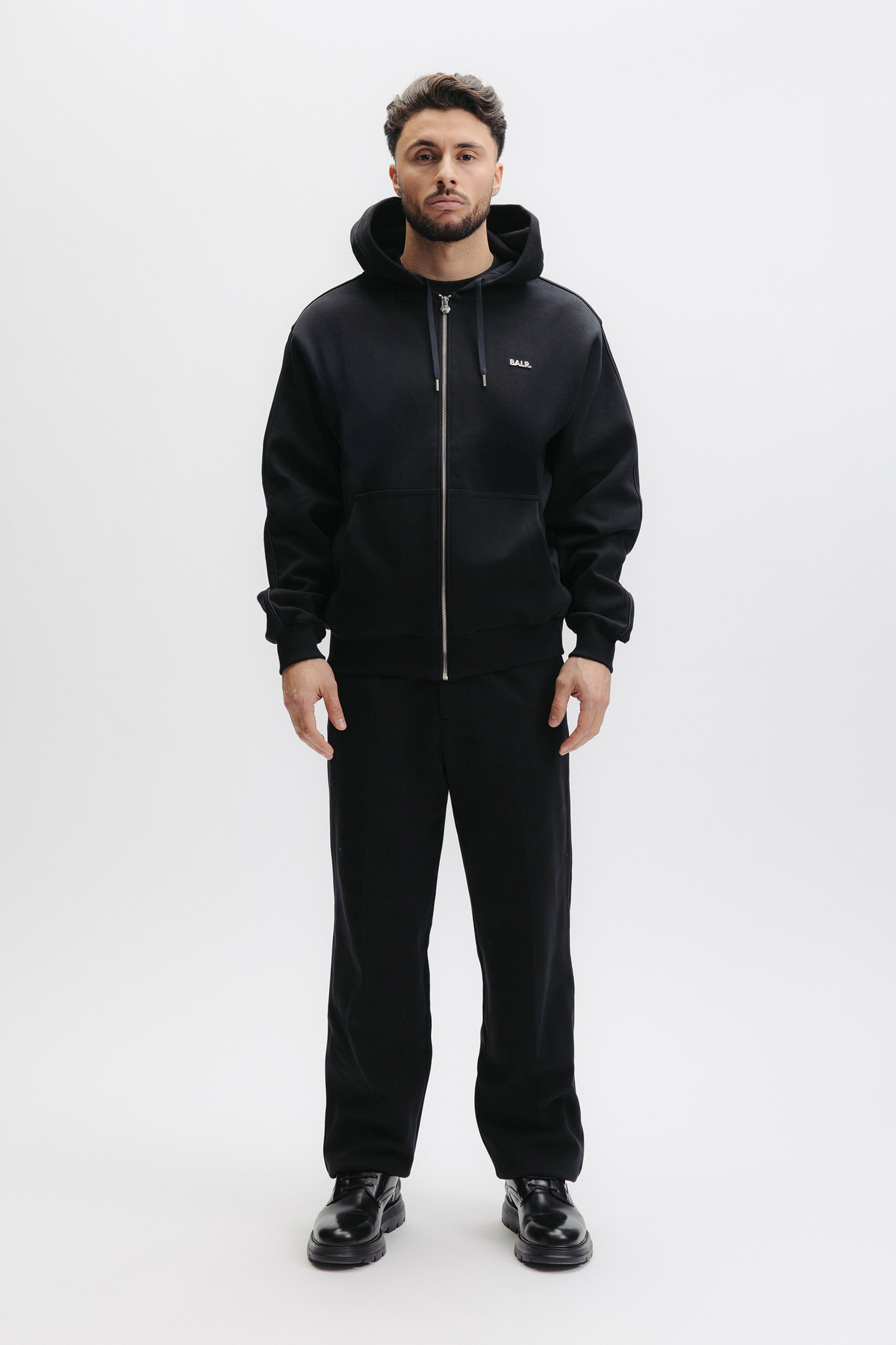 Q SERIES ZIP THROUGH HOODIE JET BLACK 1