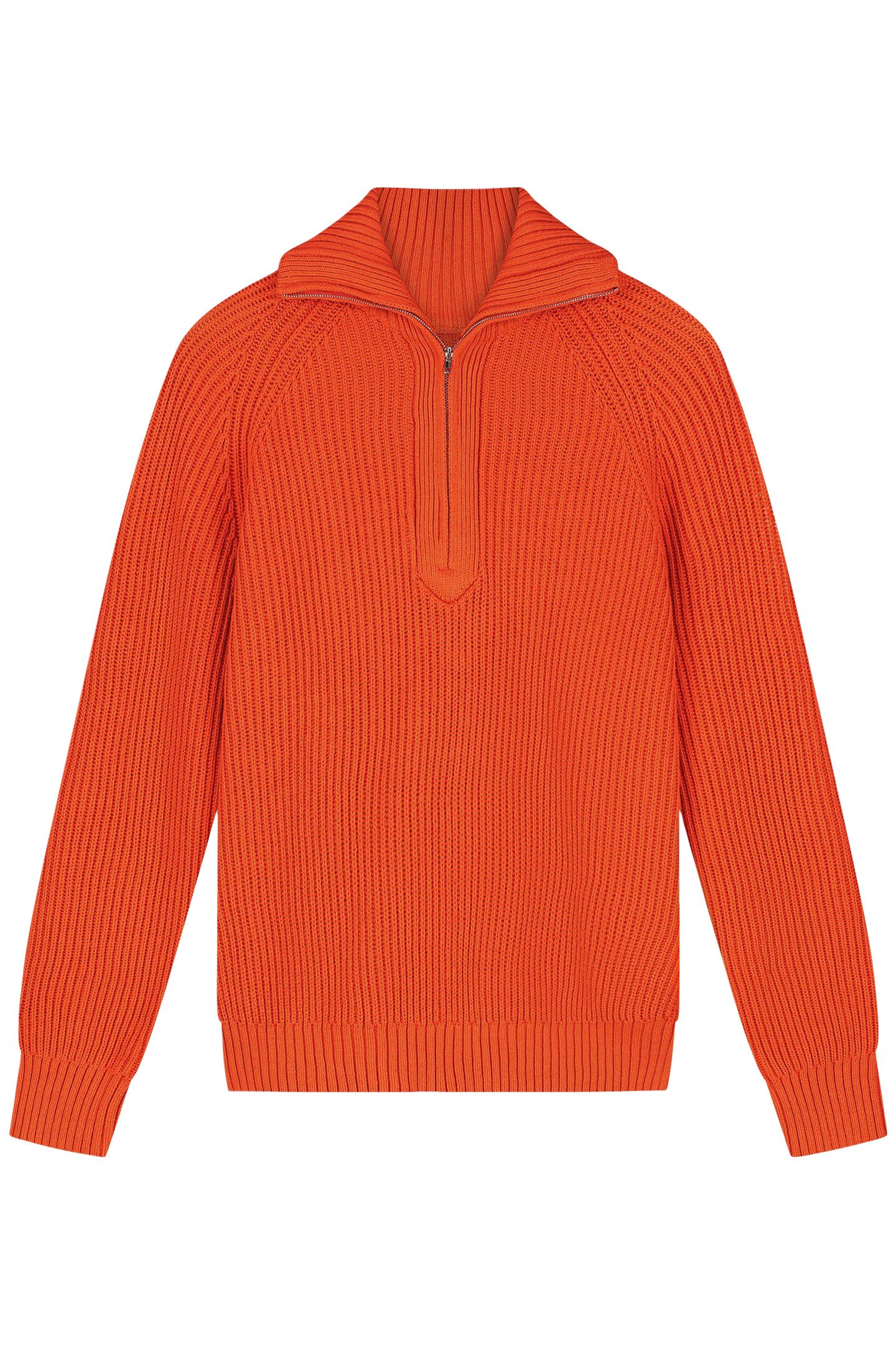 XI KNITTED HALF ZIP BURNT ORANGE 3