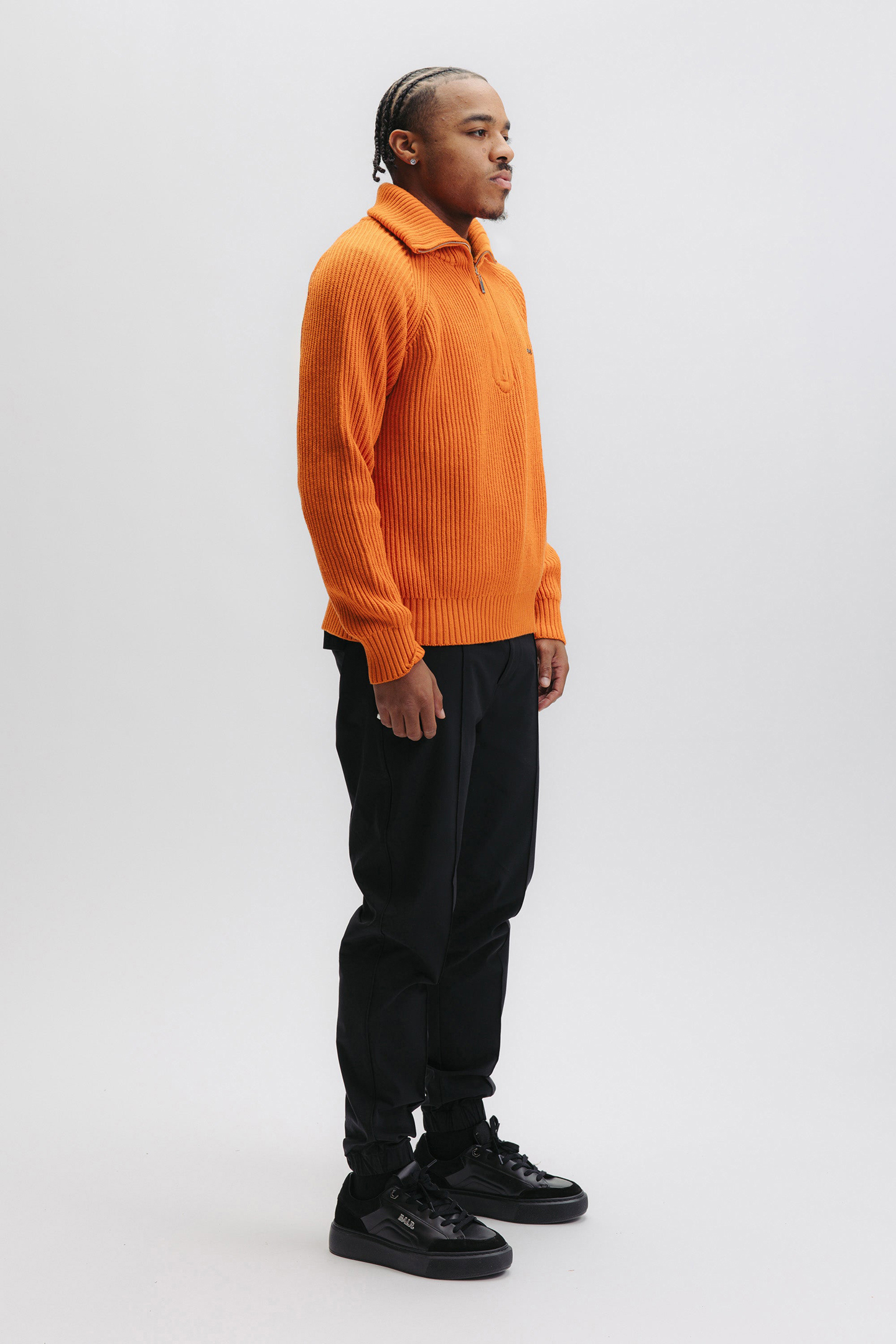 XI KNITTED HALF ZIP BURNT ORANGE 5