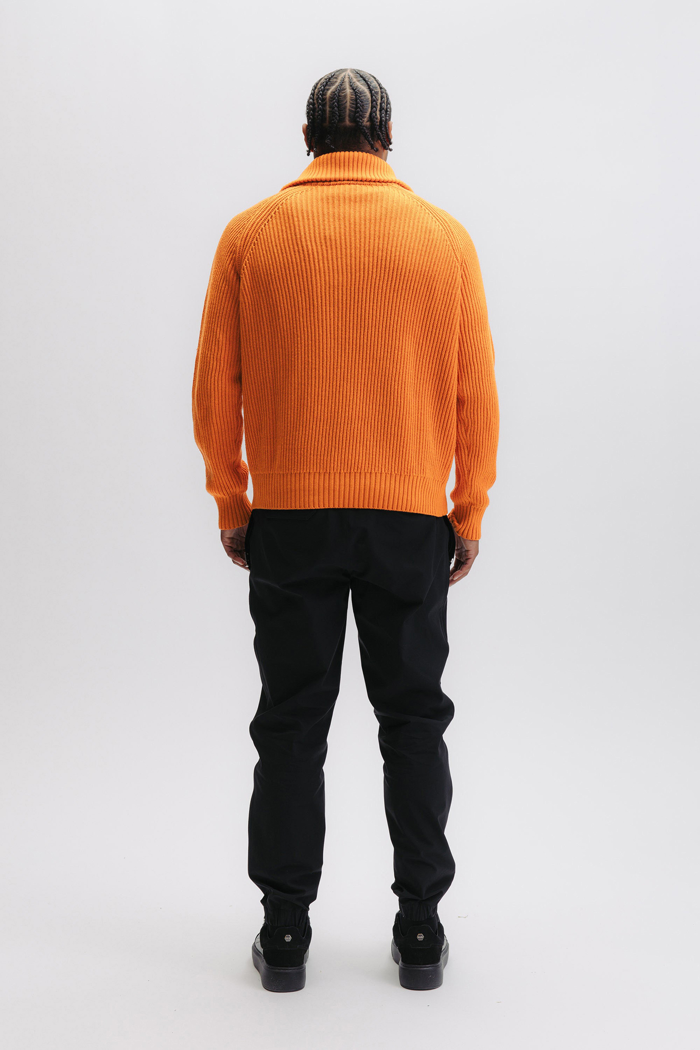 XI KNITTED HALF ZIP BURNT ORANGE 2