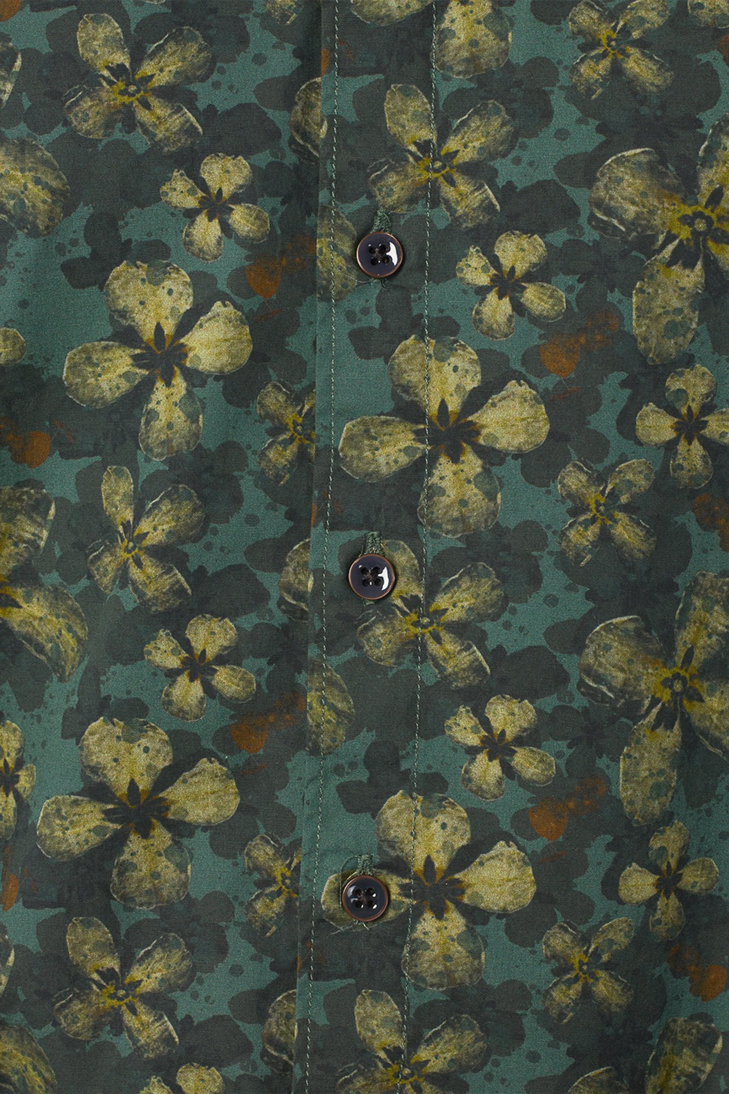 SHIRT STRETCH ALLOVER PRINTED DARK GREEN 7