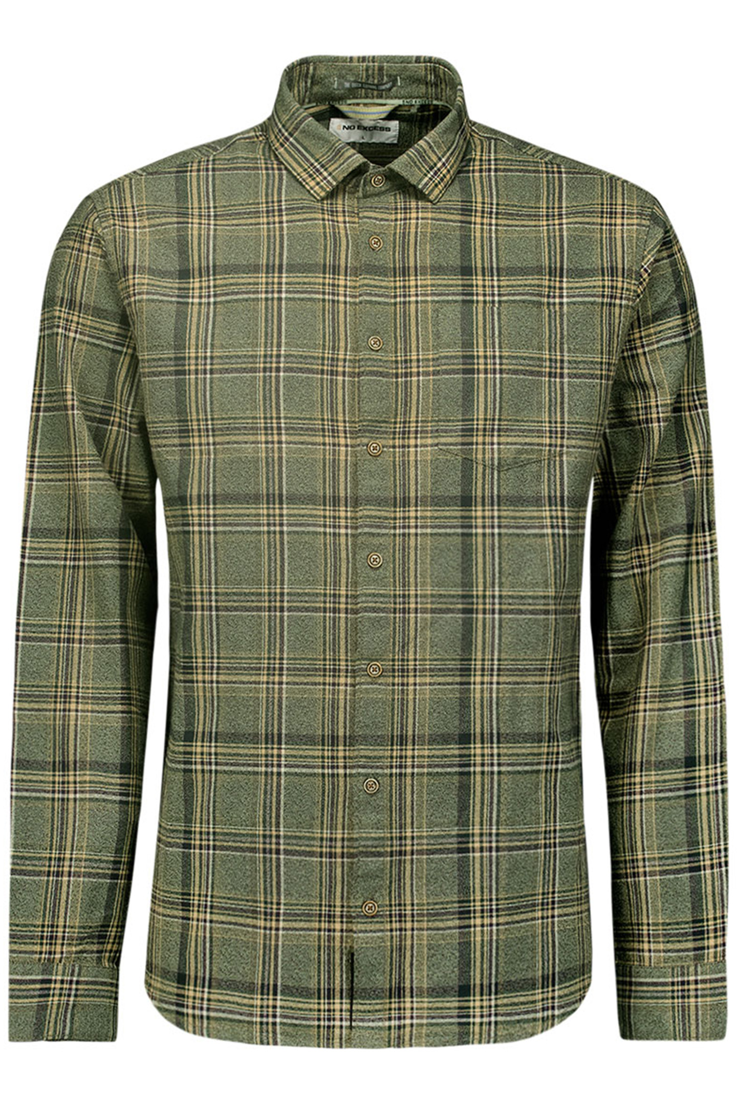 SHIRT CHECK DARK GREEN 1