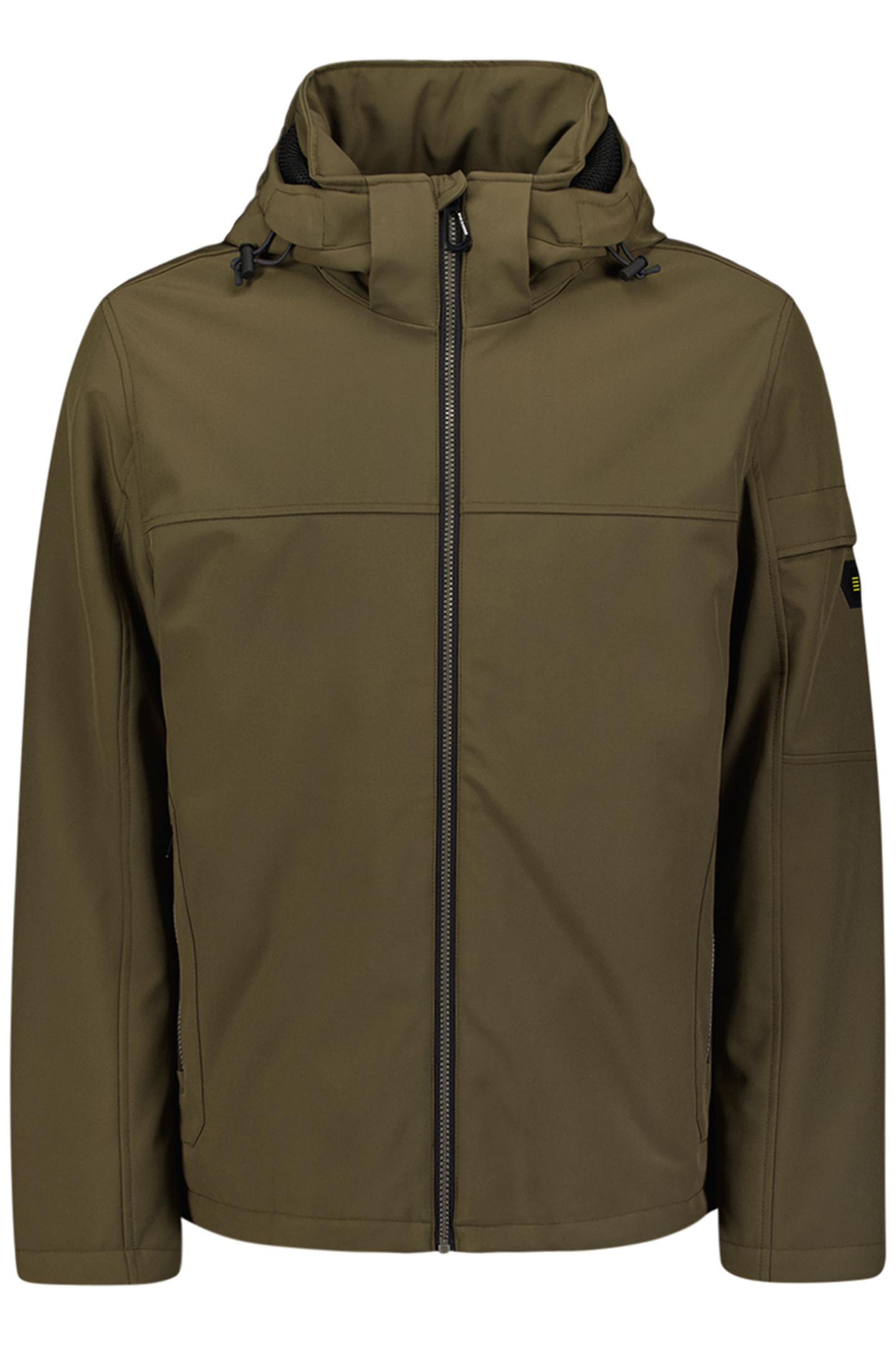 JACKET SHORT FIT HOODED SOFTSHELL STRETCH TAUPE 4