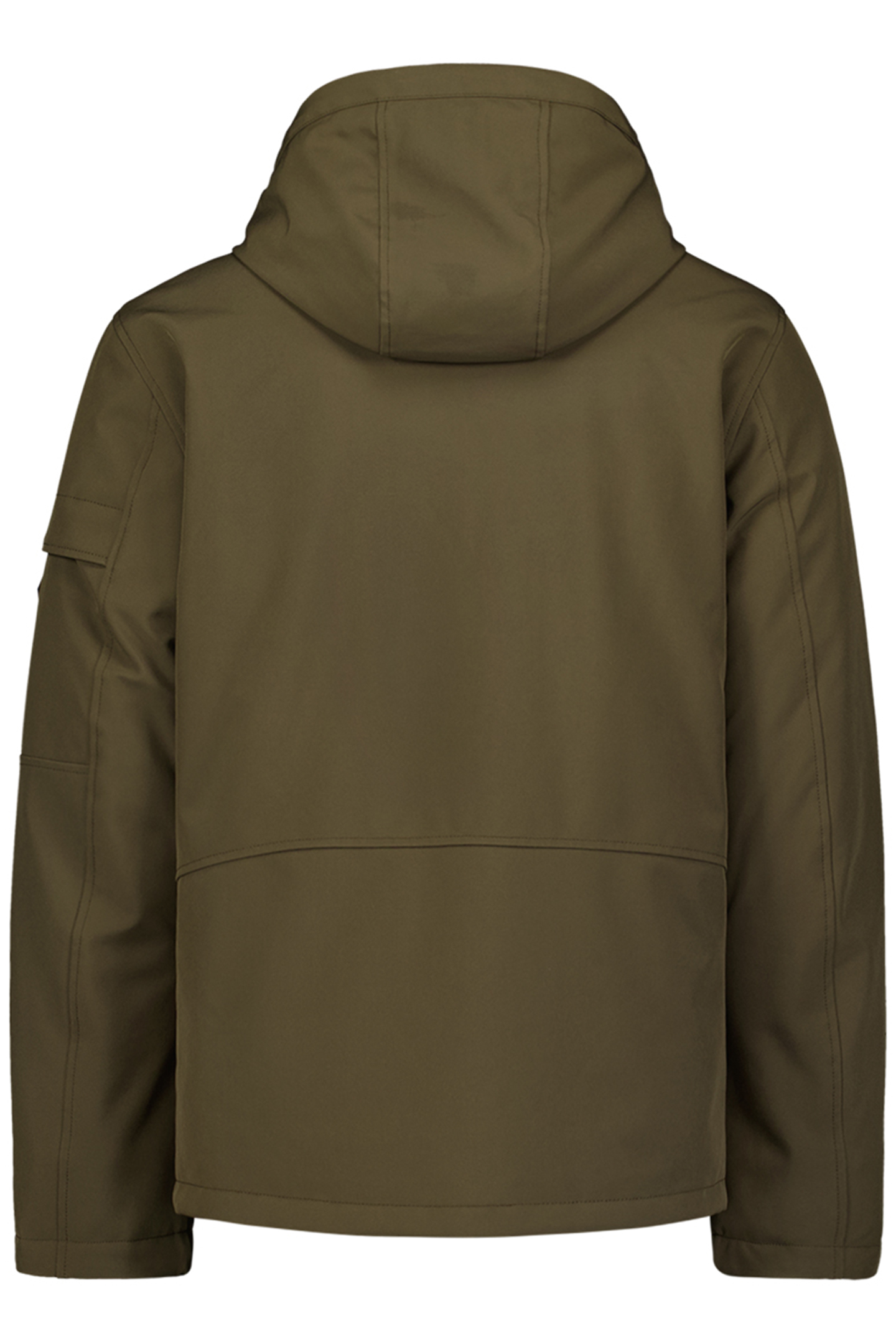 JACKET SHORT FIT HOODED SOFTSHELL STRETCH TAUPE 5