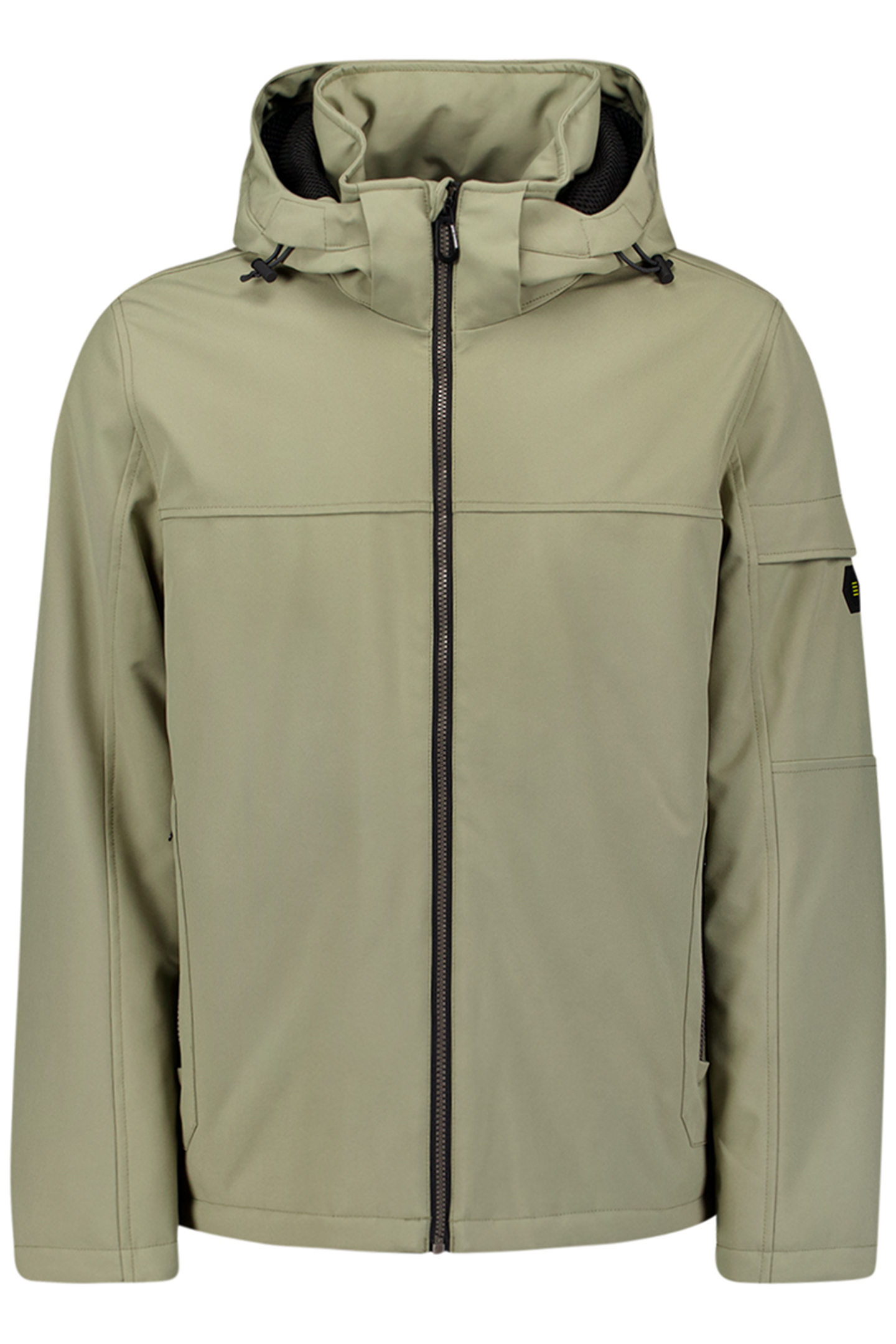 JACKET SHORT FIT HOODED SOFTSHELL STRETCH SMOKE 4