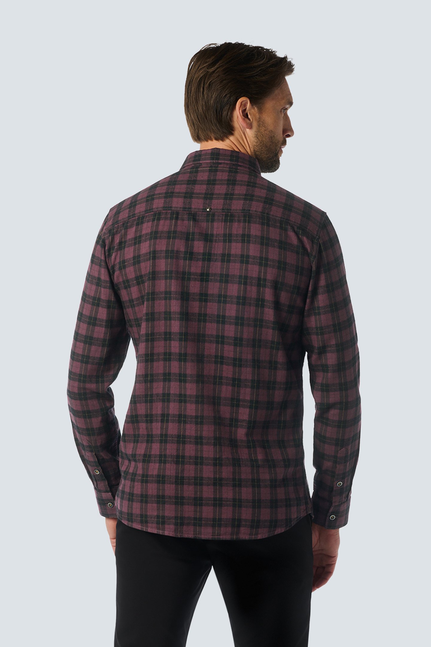 SHIRT CHECK AUBERGINE 2
