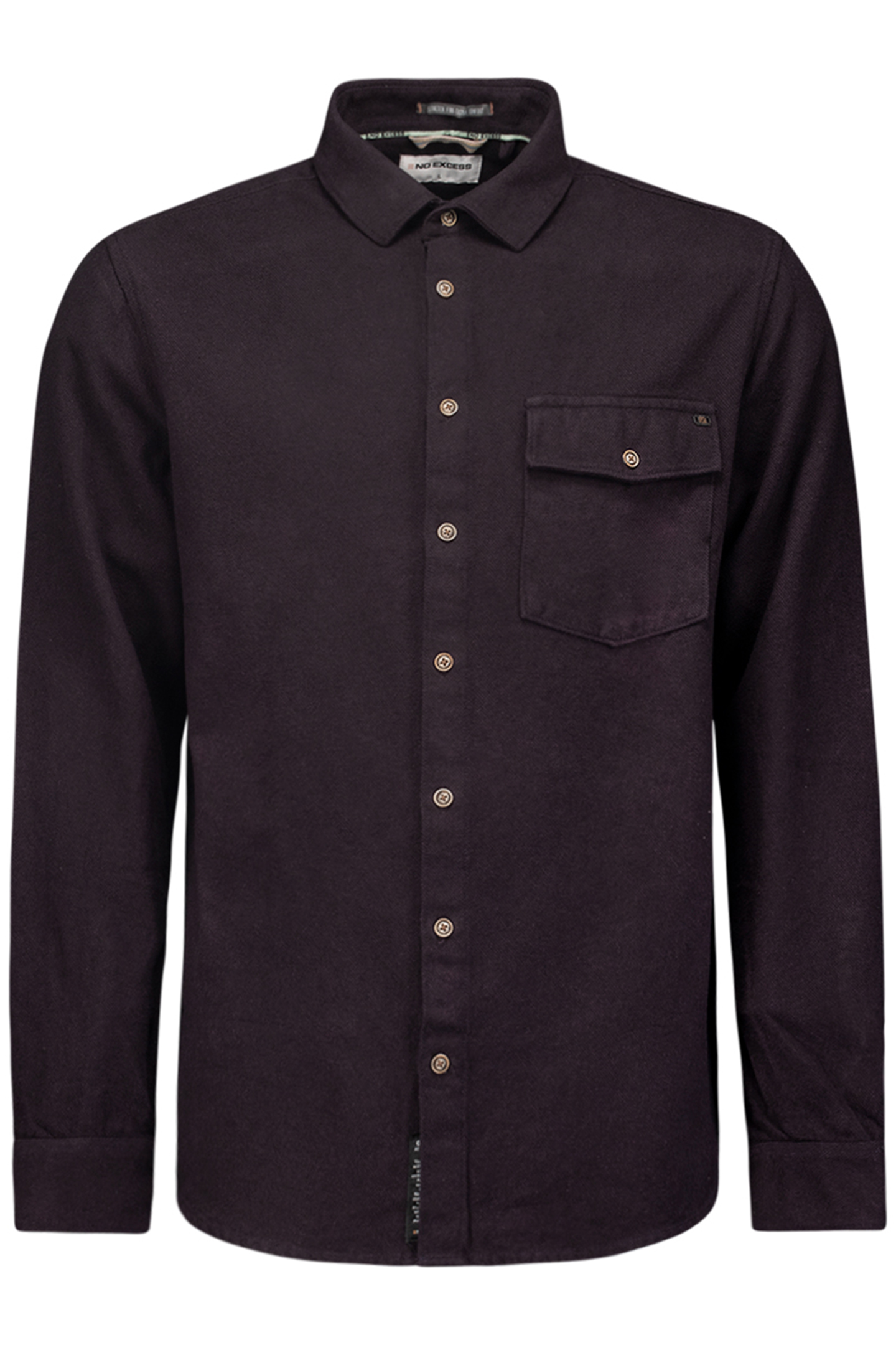 SHIRT CHECK2 COLOURED TWILL AUBERGINE 4