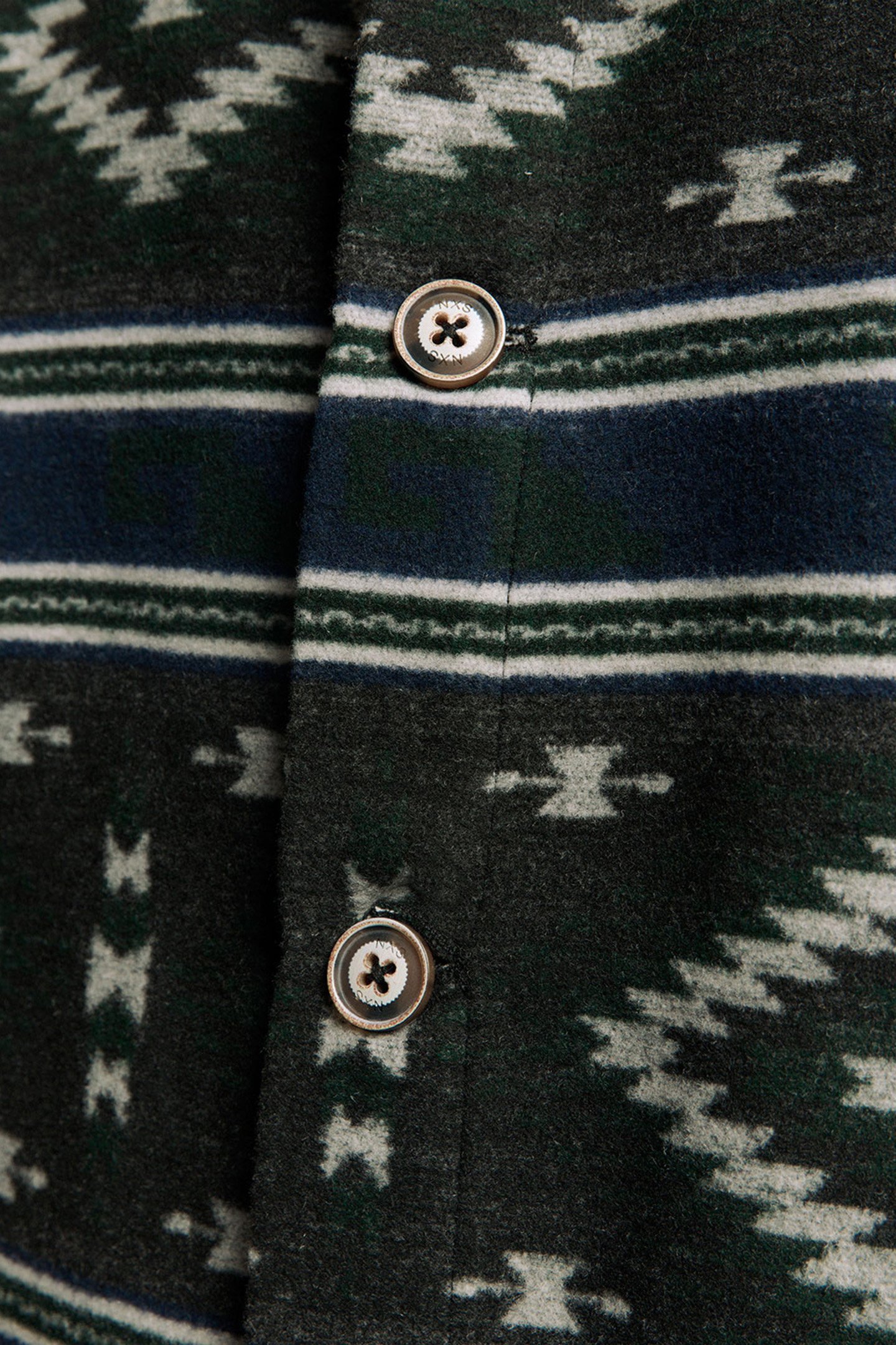 OVERSHIRT BUTTON CLOSURE PATTERN BLACK 7