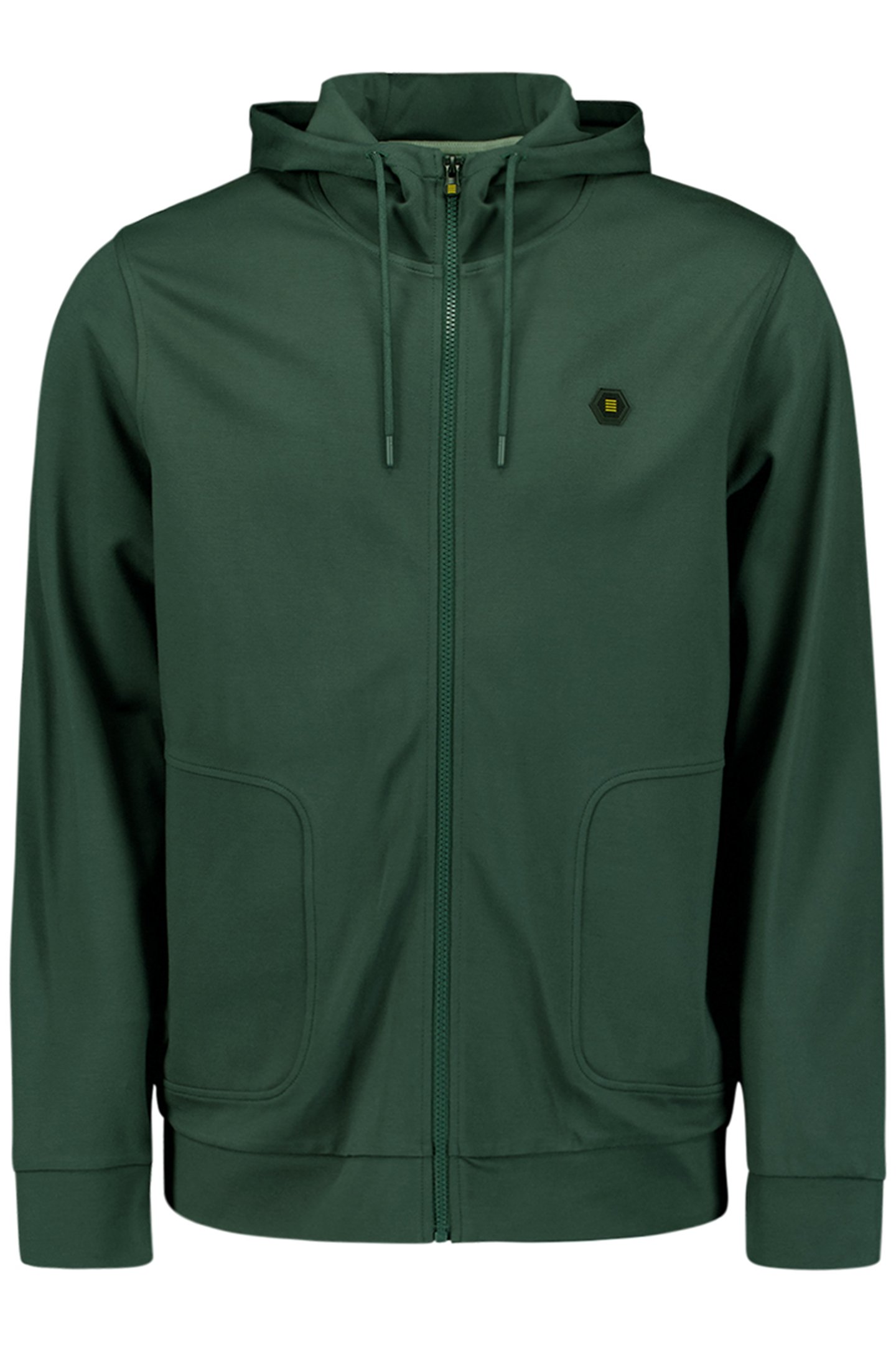 SWEATER FULL ZIPPER HOODED DARK GREEN 4