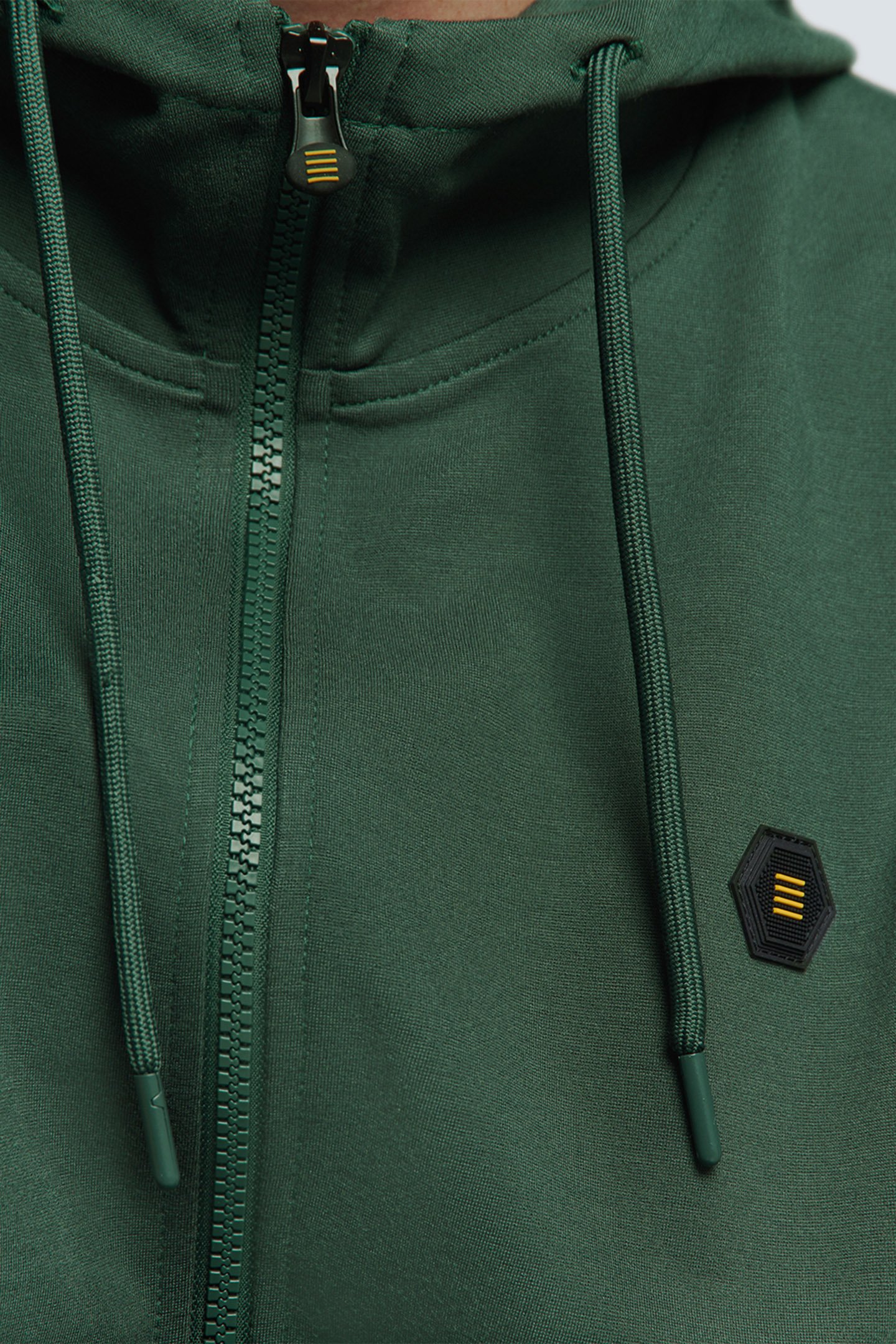 SWEATER FULL ZIPPER HOODED DARK GREEN 7