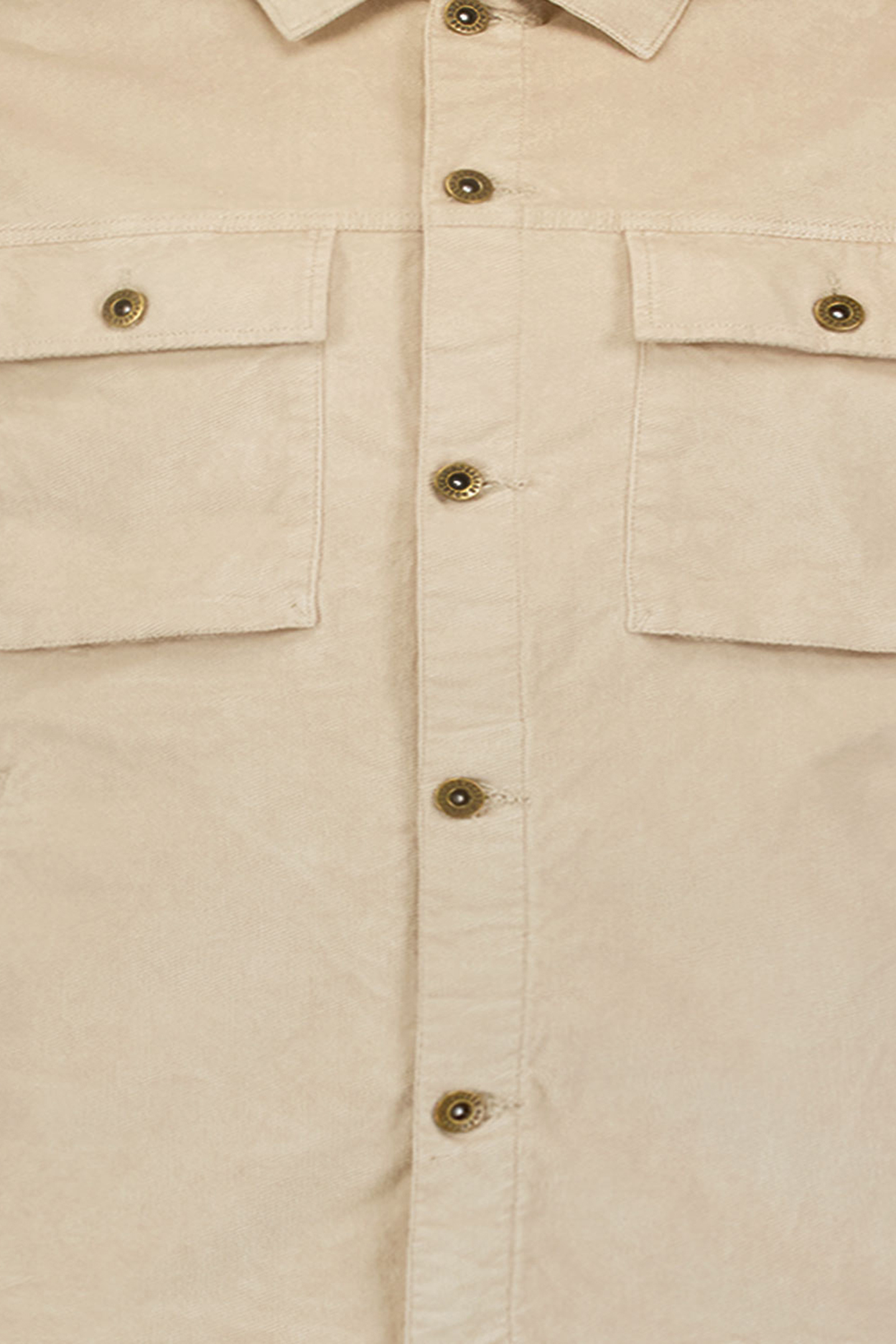 OVERSHIRT BUTTON CLOSURE FINE CORDUROY STRETCH CEMENT 3