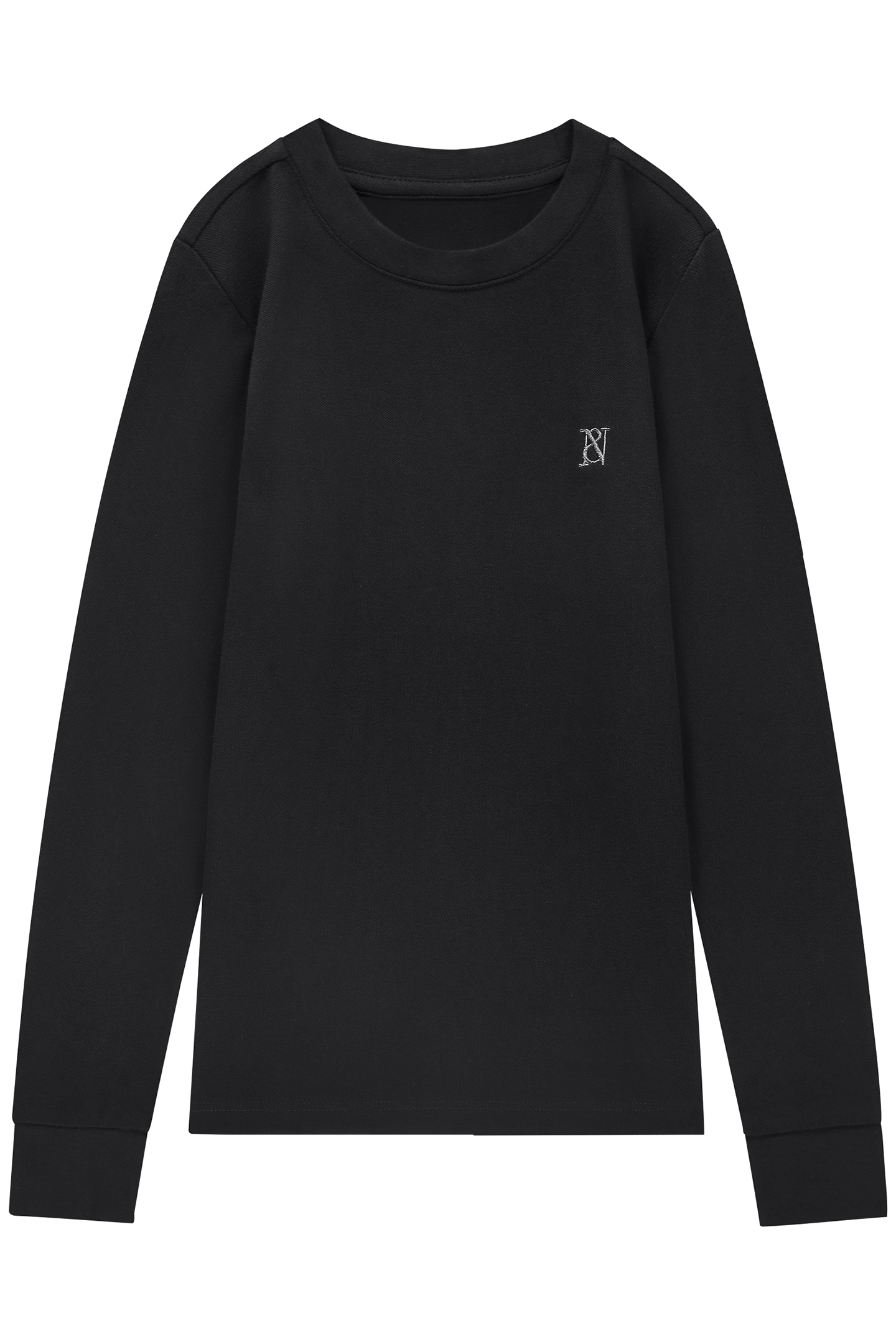 PIQUE LONGSLEEVE BLACK 1