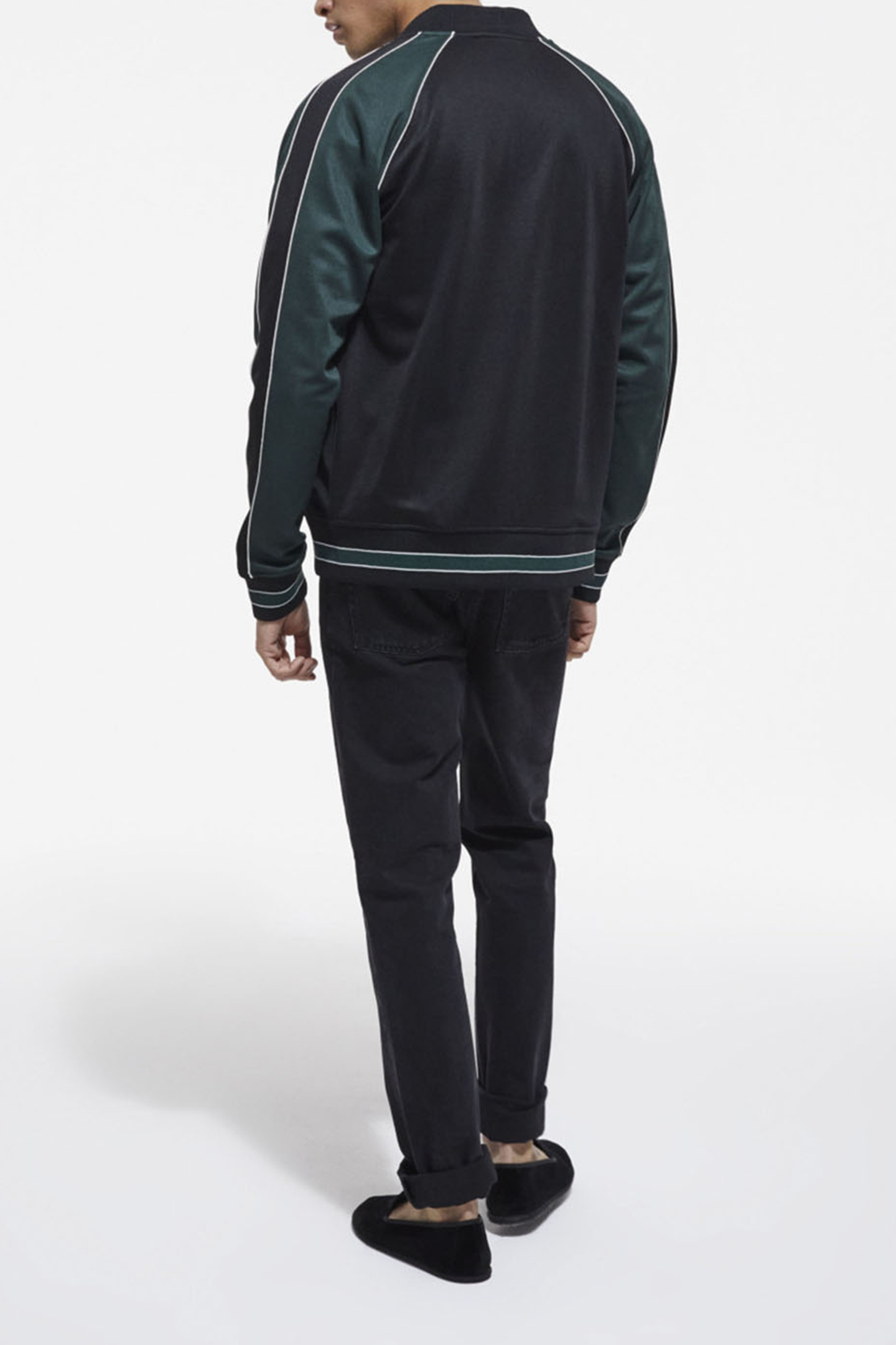 ZIP-UP SWEATSHIRT WITH RAGLAN SLEEVES VERT BOUTEILLE 2