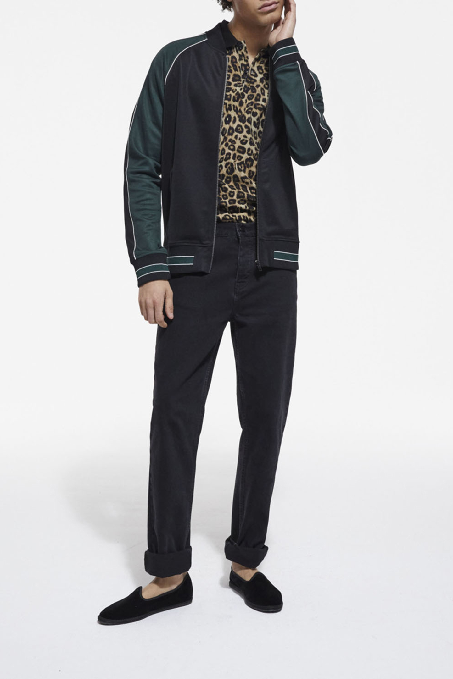 ZIP-UP SWEATSHIRT WITH RAGLAN SLEEVES VERT BOUTEILLE 4