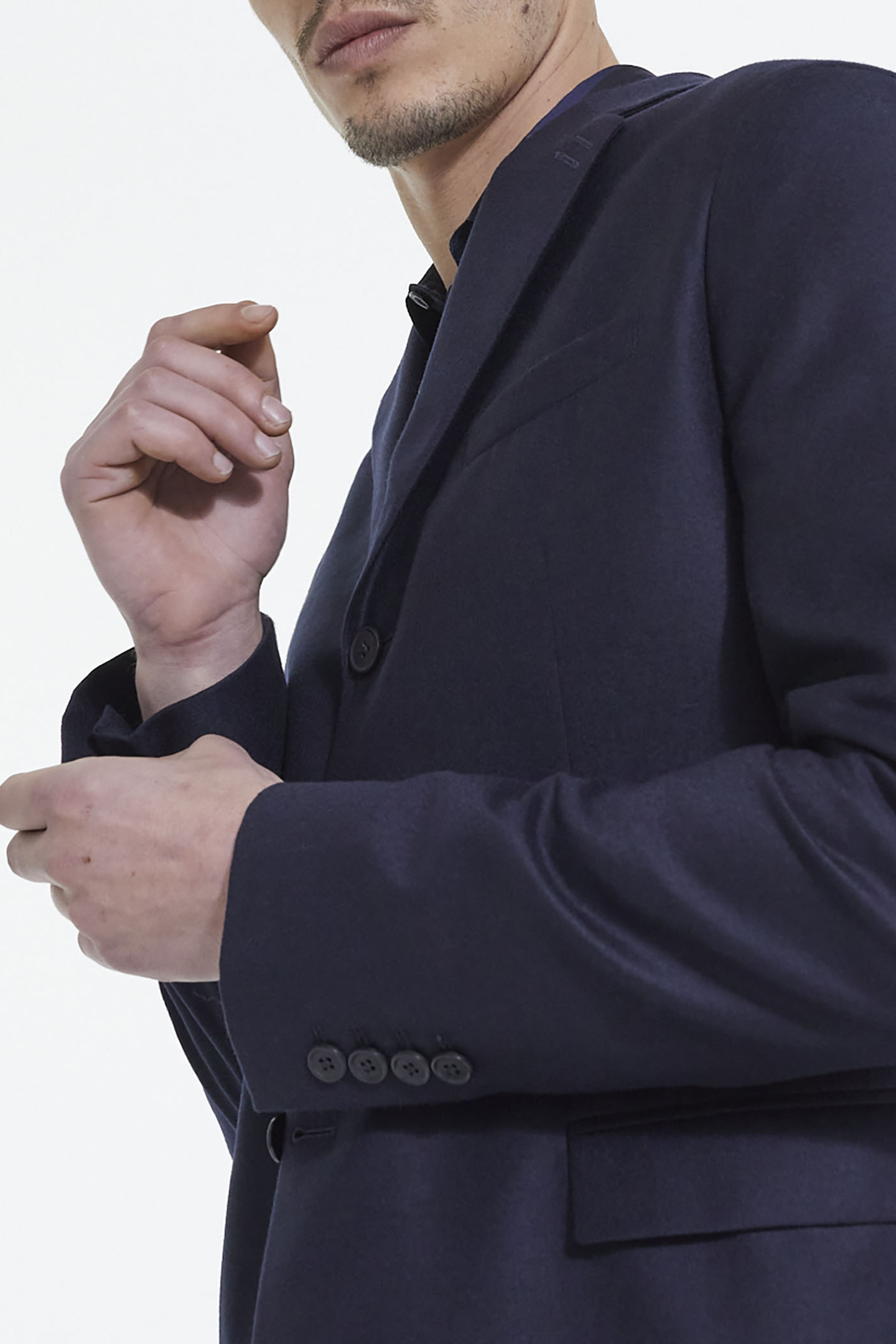 WOOL SUIT JACKET WITH FLAP POCKETS NAVY 6