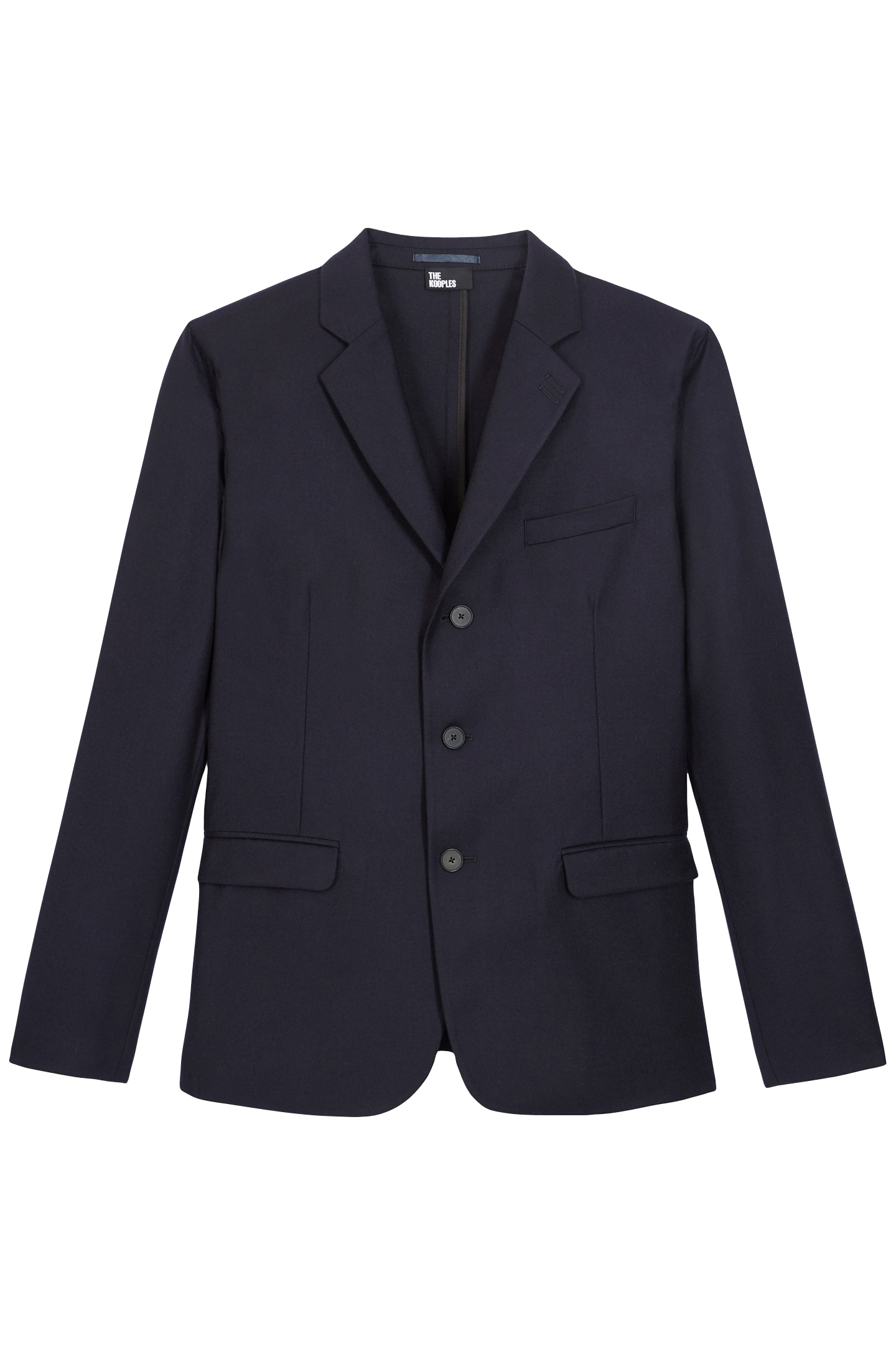 WOOL SUIT JACKET WITH FLAP POCKETS NAVY 5
