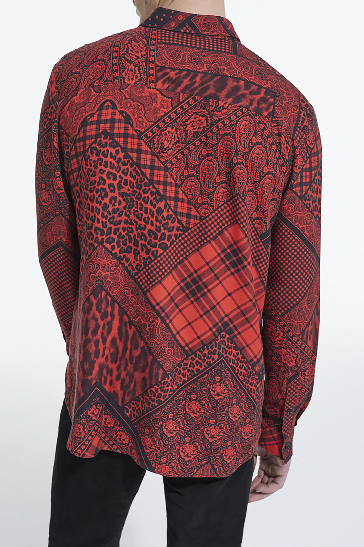 LONG SLEEVE SHIRT BLACK-RED 2