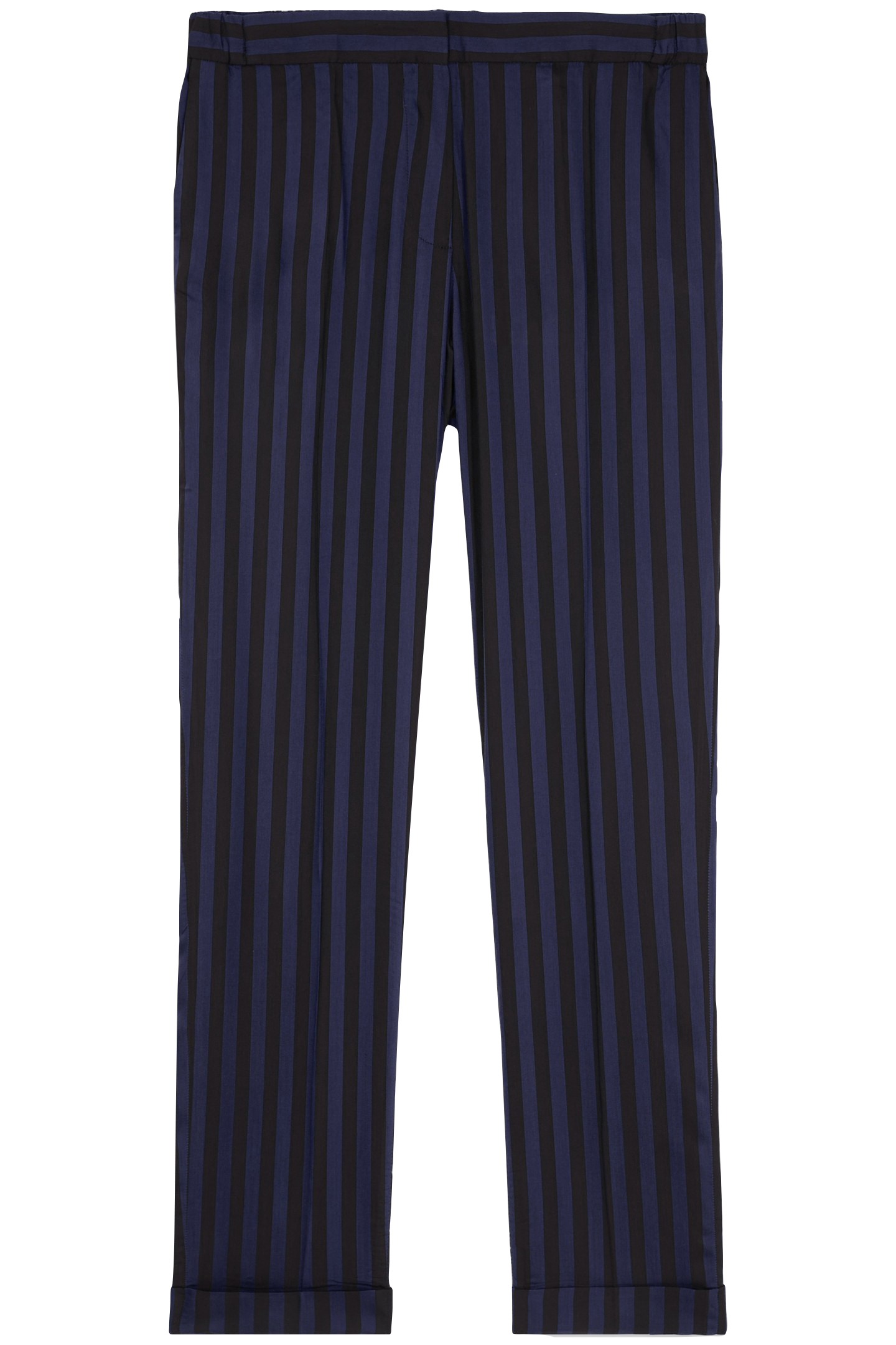 STRAIGHT FLOWING PANTS BLACK NAVY 3