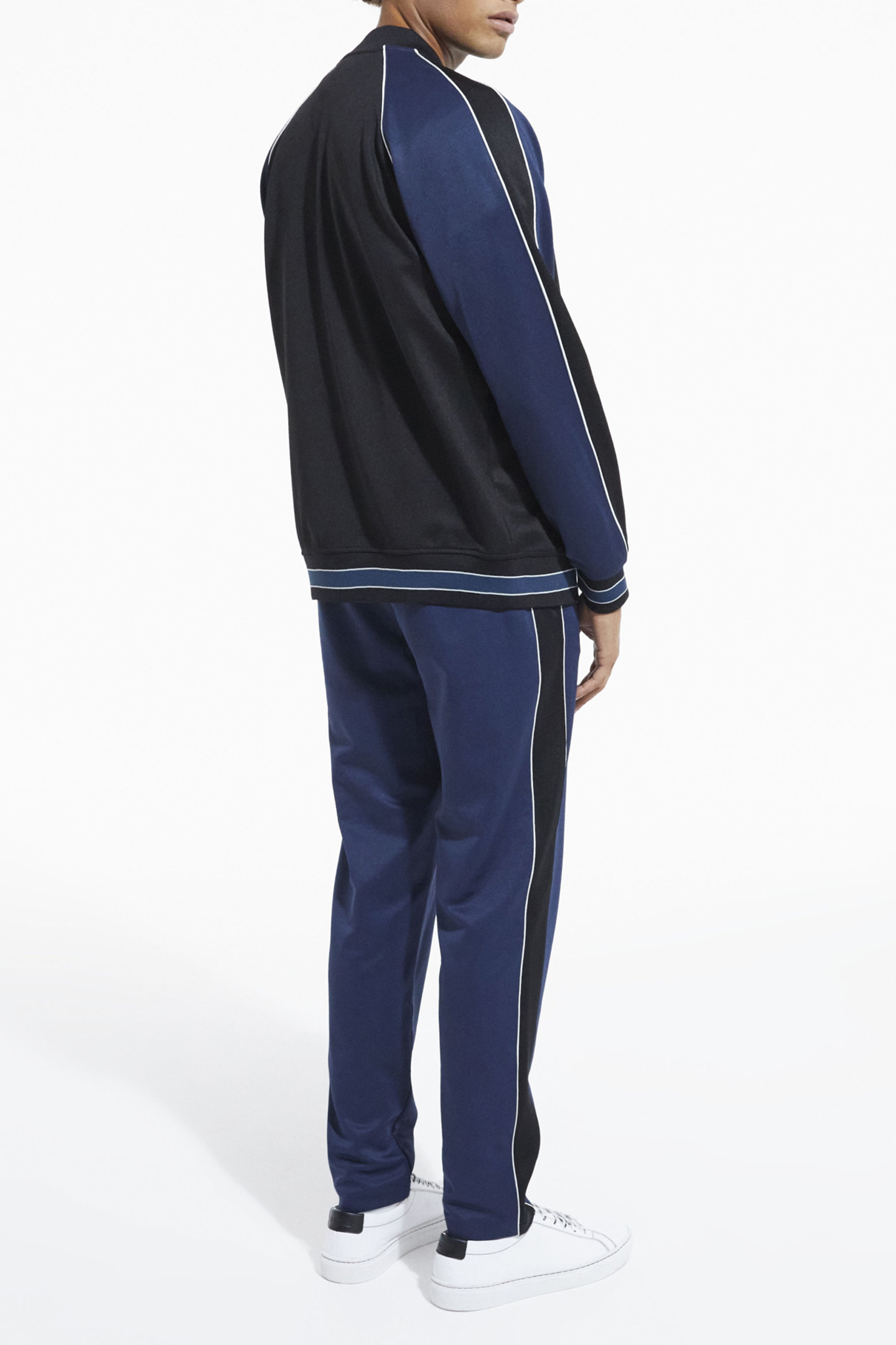 JOGGING JACKETS WITH CONTRASTING STRIPS NAVY 3