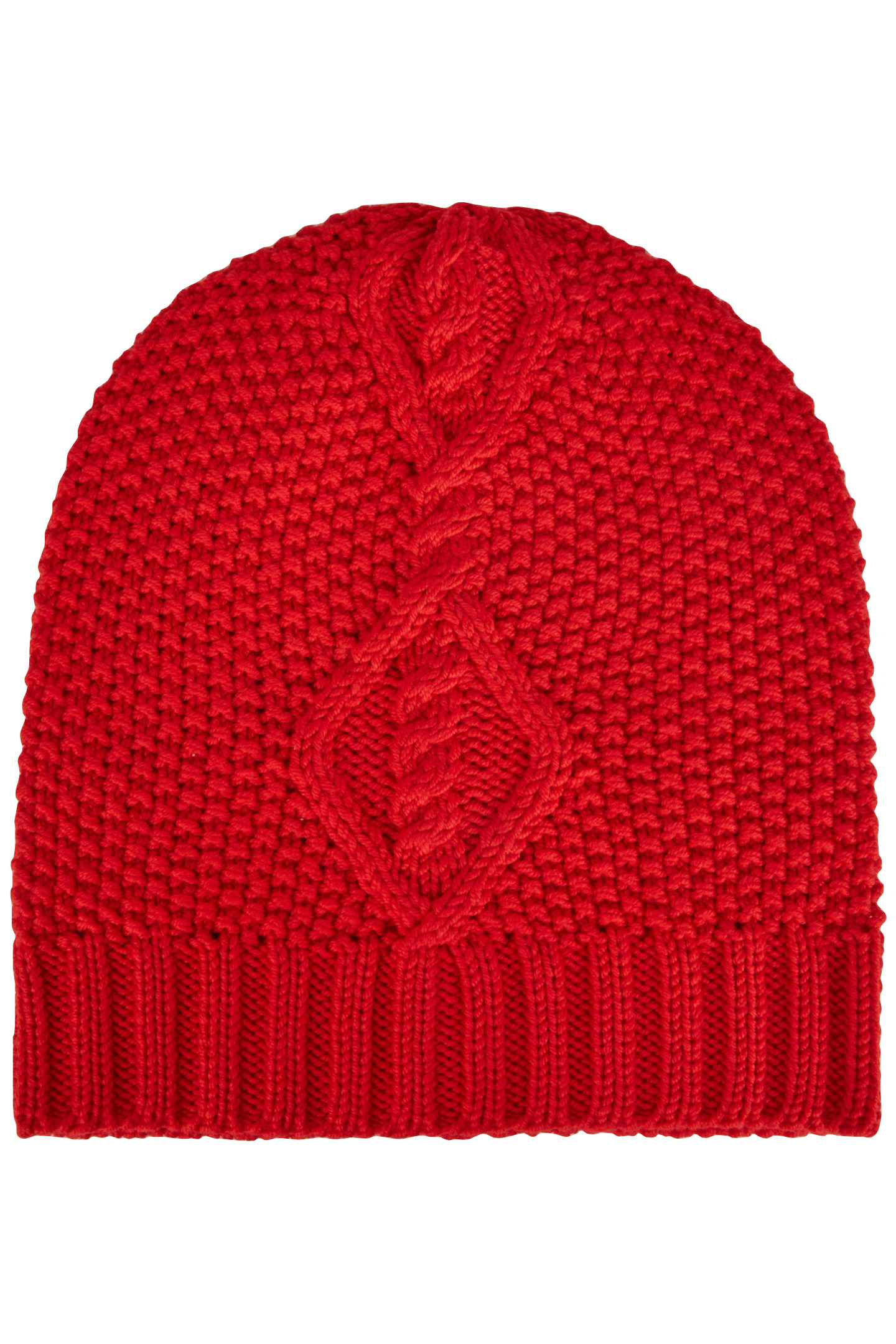 CABLE WOOL HAT TANGO RED 1