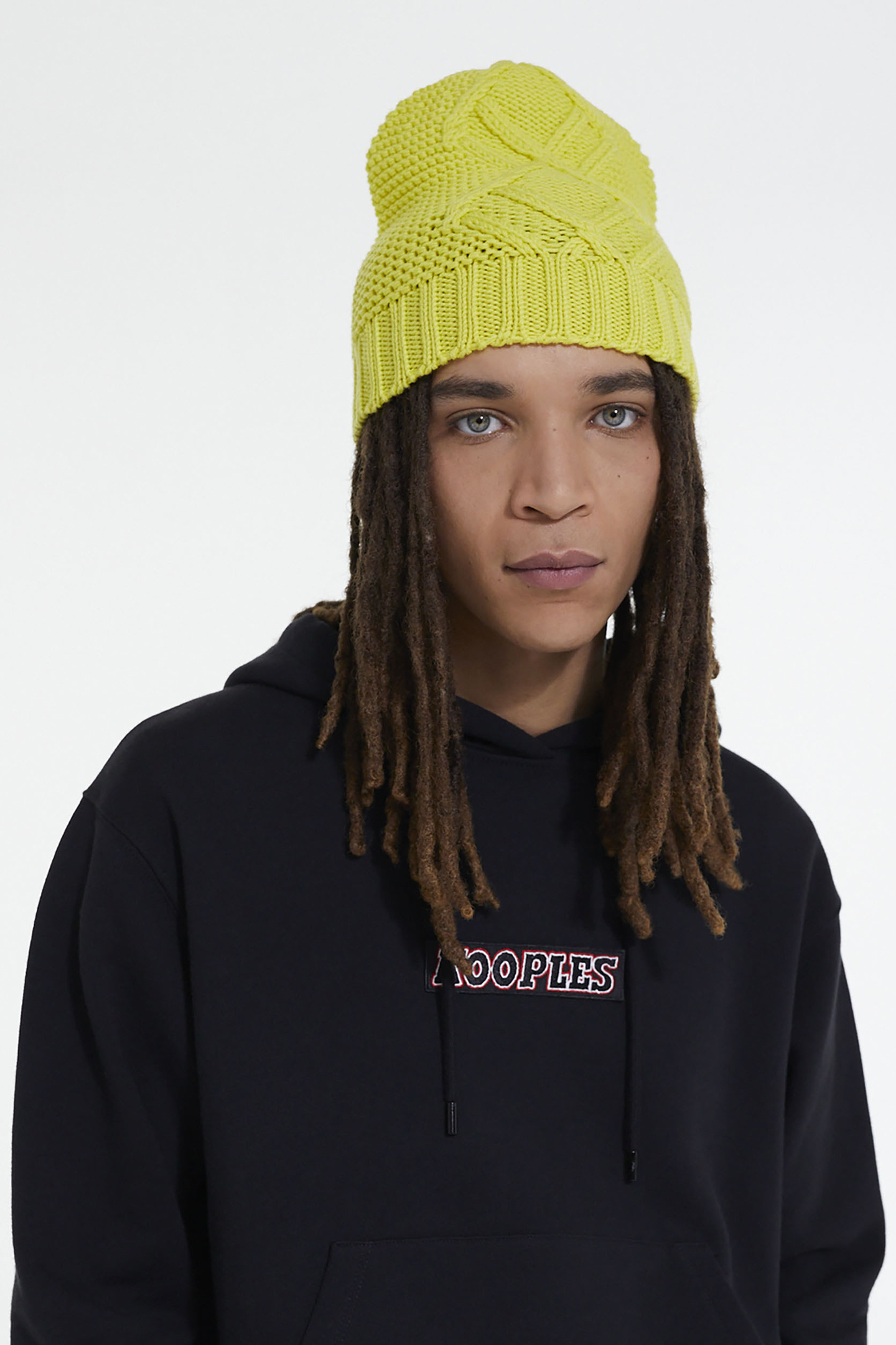 CABLE WOOL HAT YELLOW 2