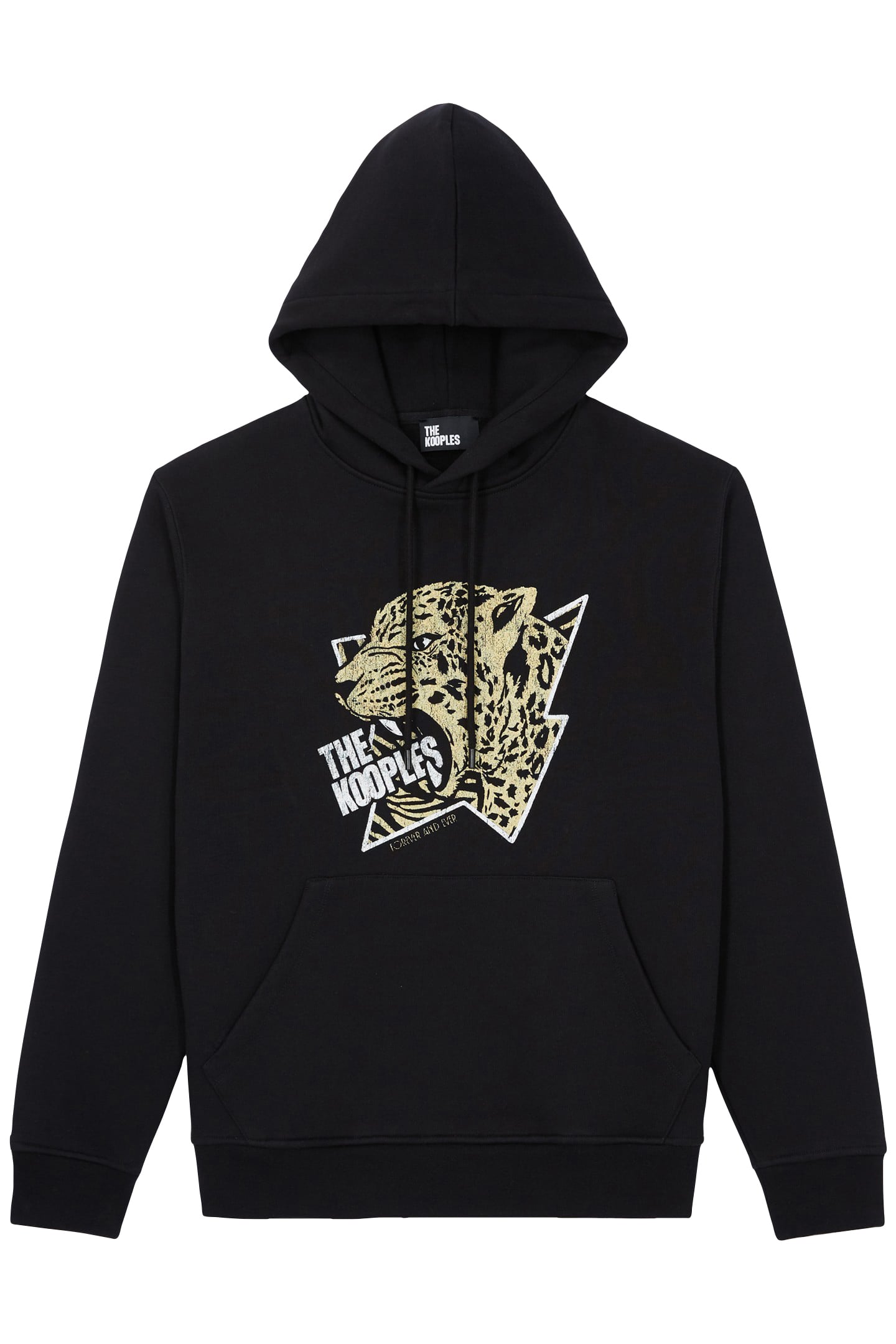 TIGER EMBROIDERED HOODIE BLACK-ANTIC GOLD 3