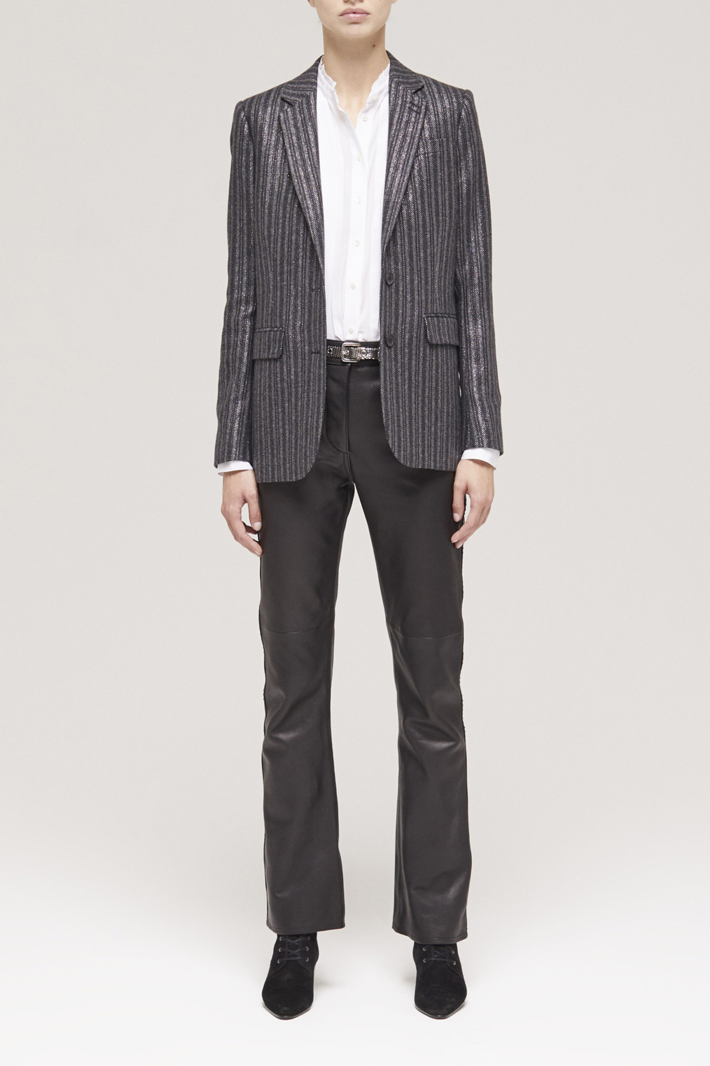 SINGLE CROSSED JACKET BLACK 1