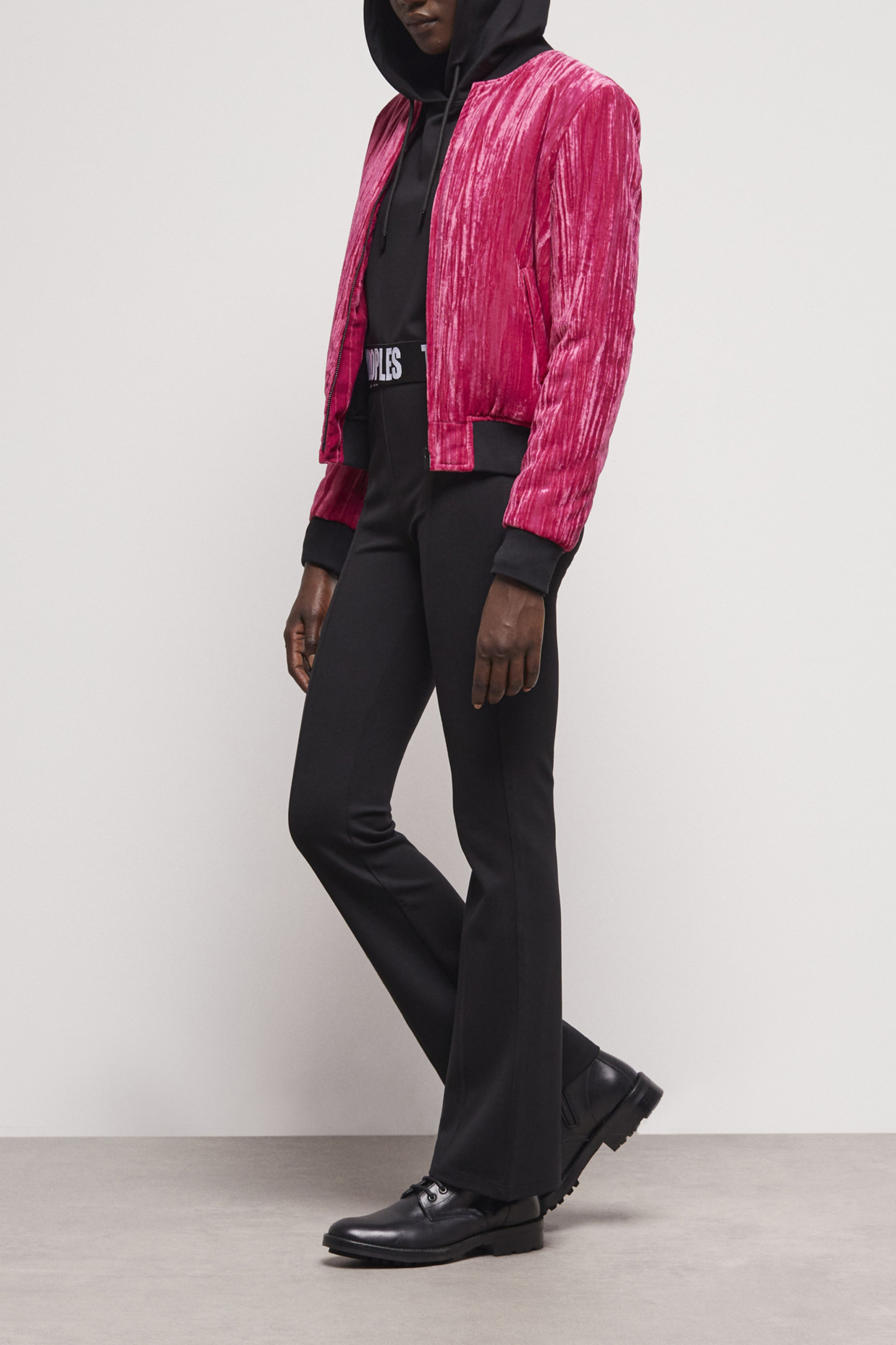 CRINKLE VELVET JACKET PINK 5