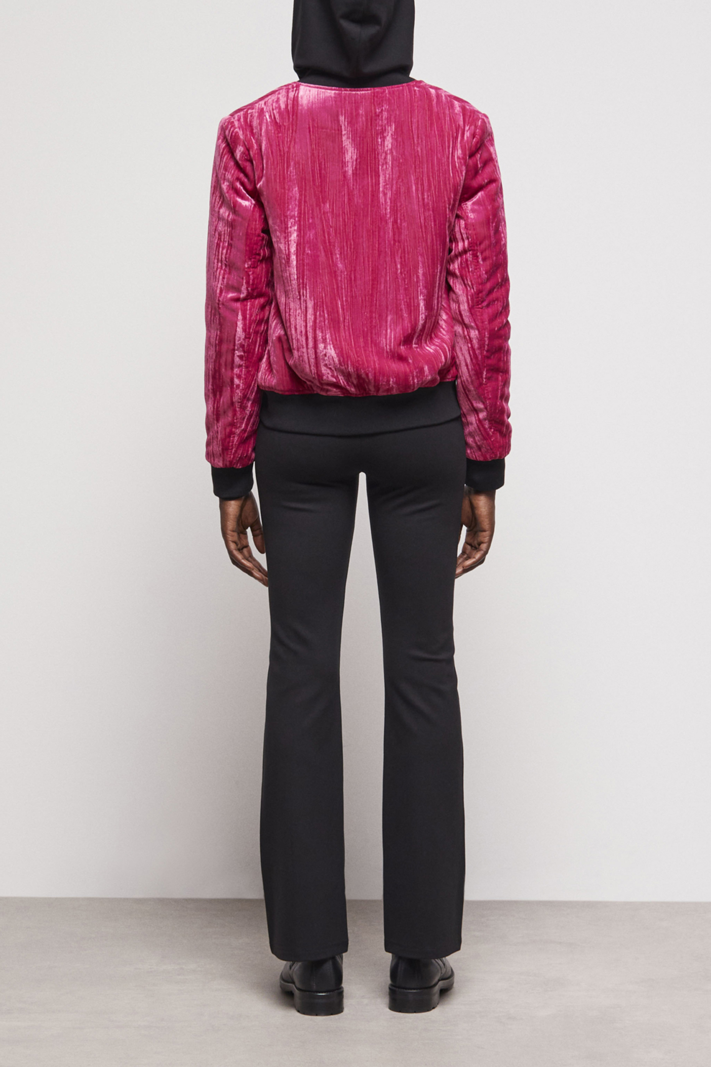 CRINKLE VELVET JACKET PINK 3