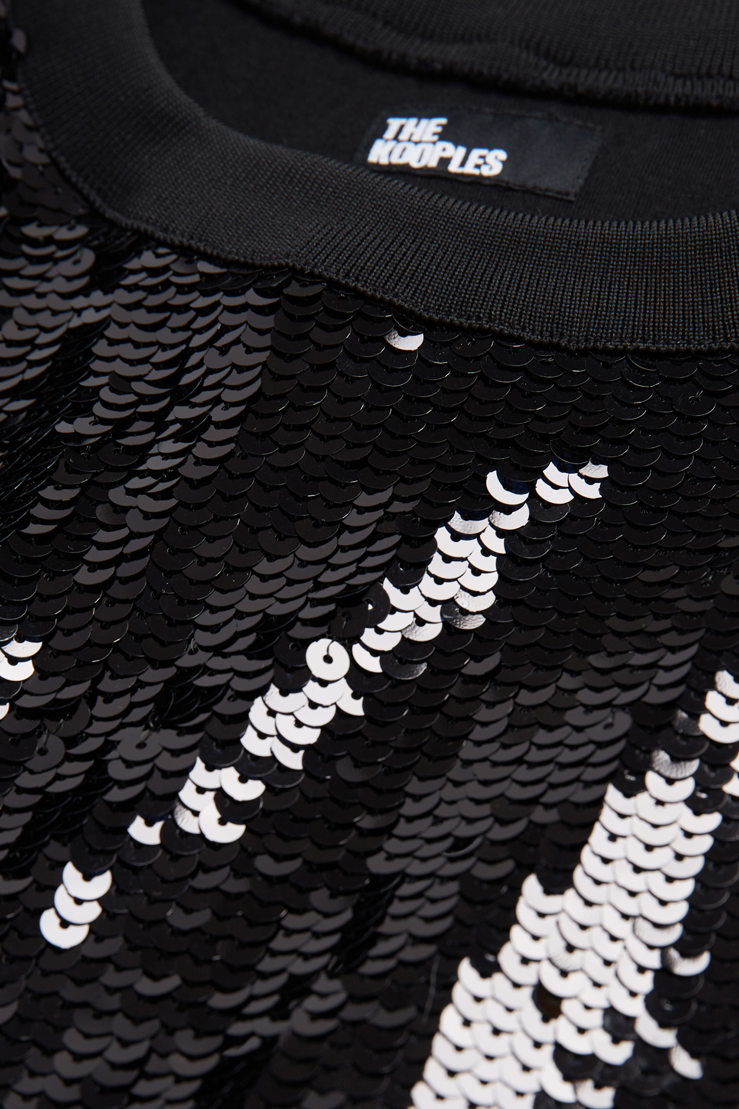 SHORT DRESS DECORATED WITH SEQUINS BLACK 2