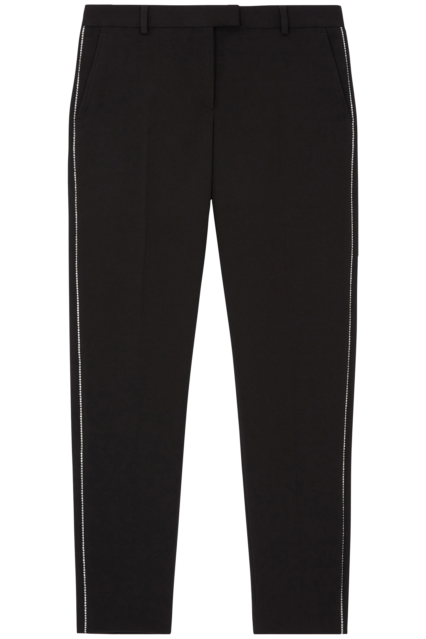 PANTALON COSTUME CREPE DETAIL STRASS BLACK 1