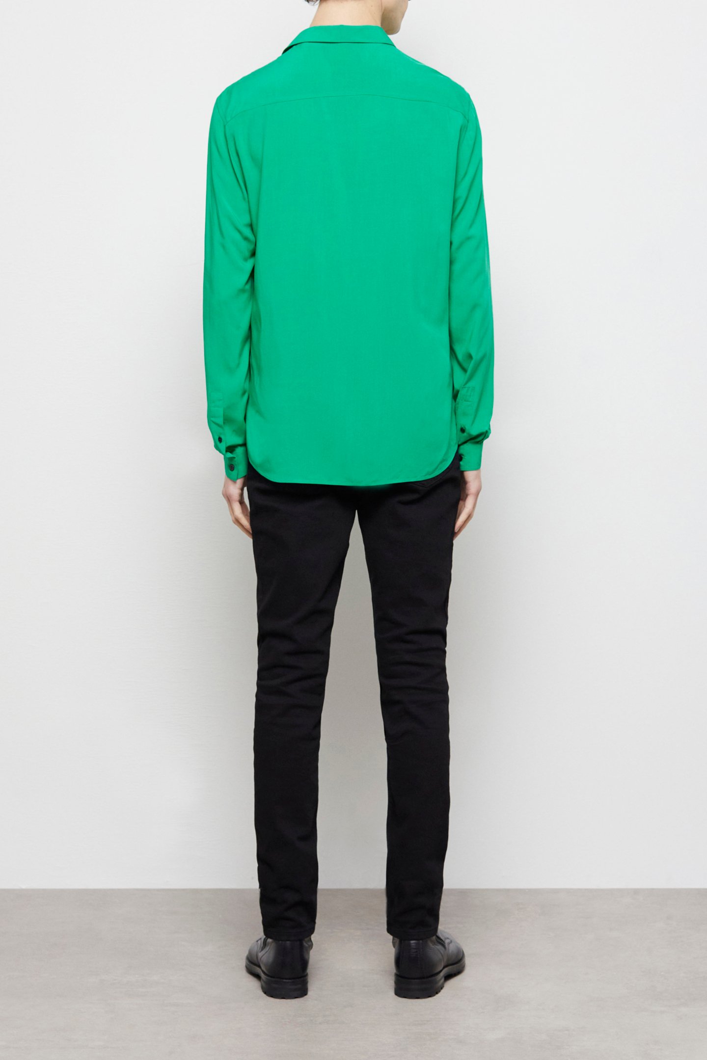 LONG-SLEEVED SHIRT WITH CLASSIC COLLAR GREEN 3