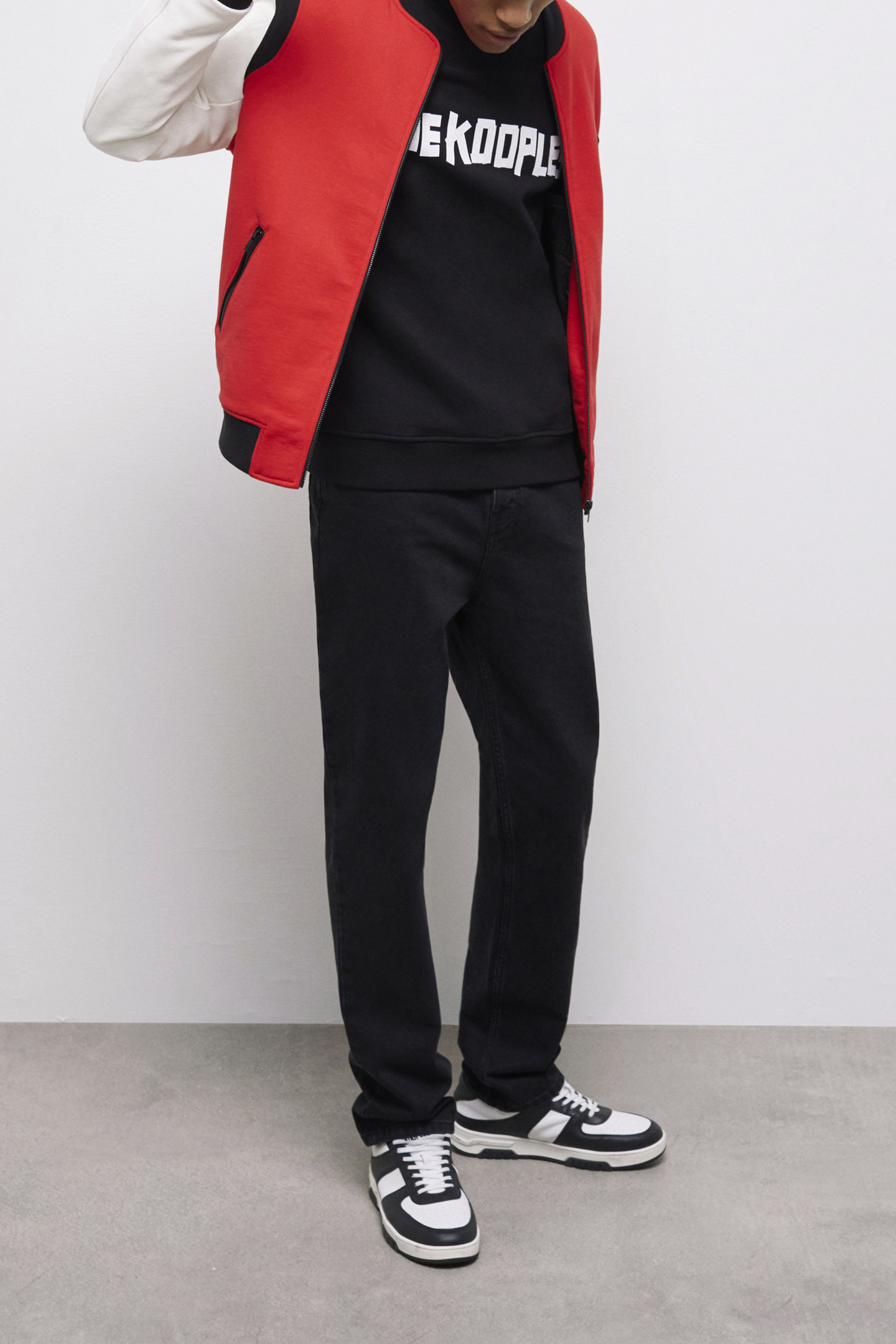 TEDDY WITH LEATHER SLEEVE AND K EMBROIDERY RED/WHITE 5