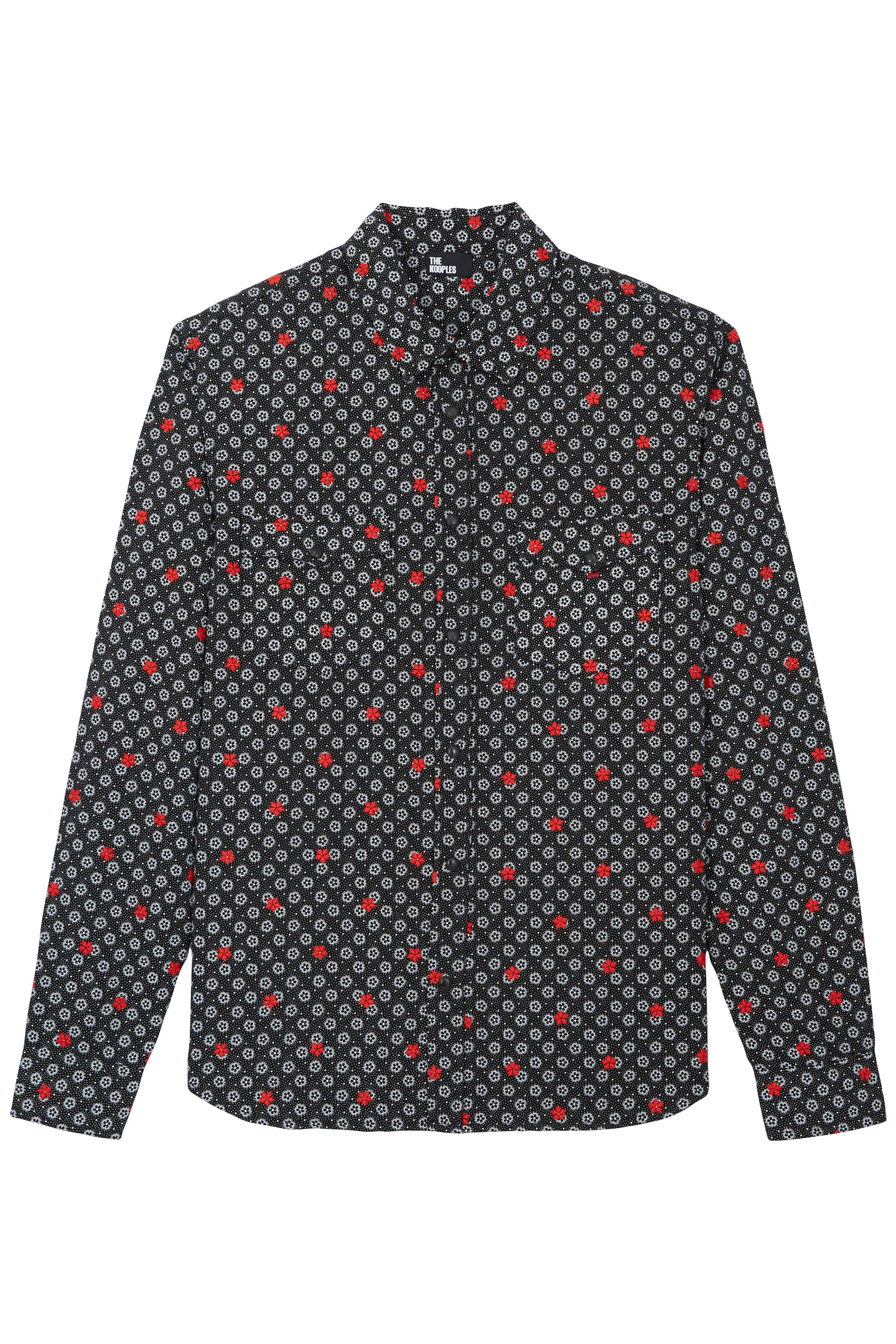 COWBOY SHIRT PRINTED WITH BLACK POLKA DOTS BLACK 2