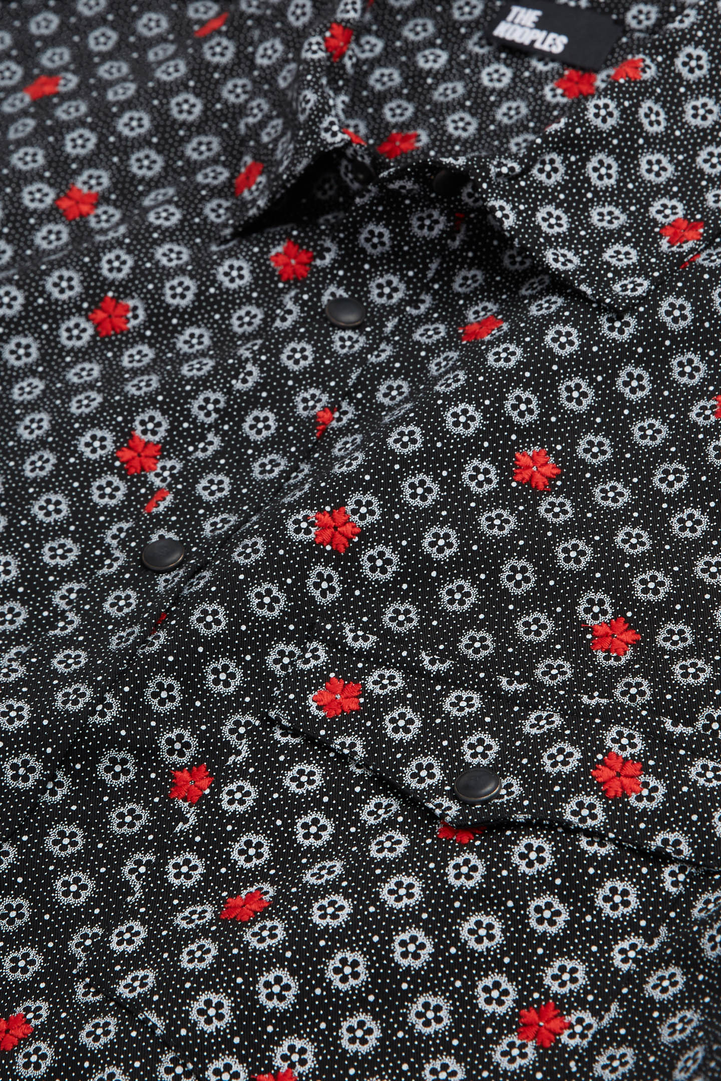 COWBOY SHIRT PRINTED WITH BLACK POLKA DOTS BLACK 5