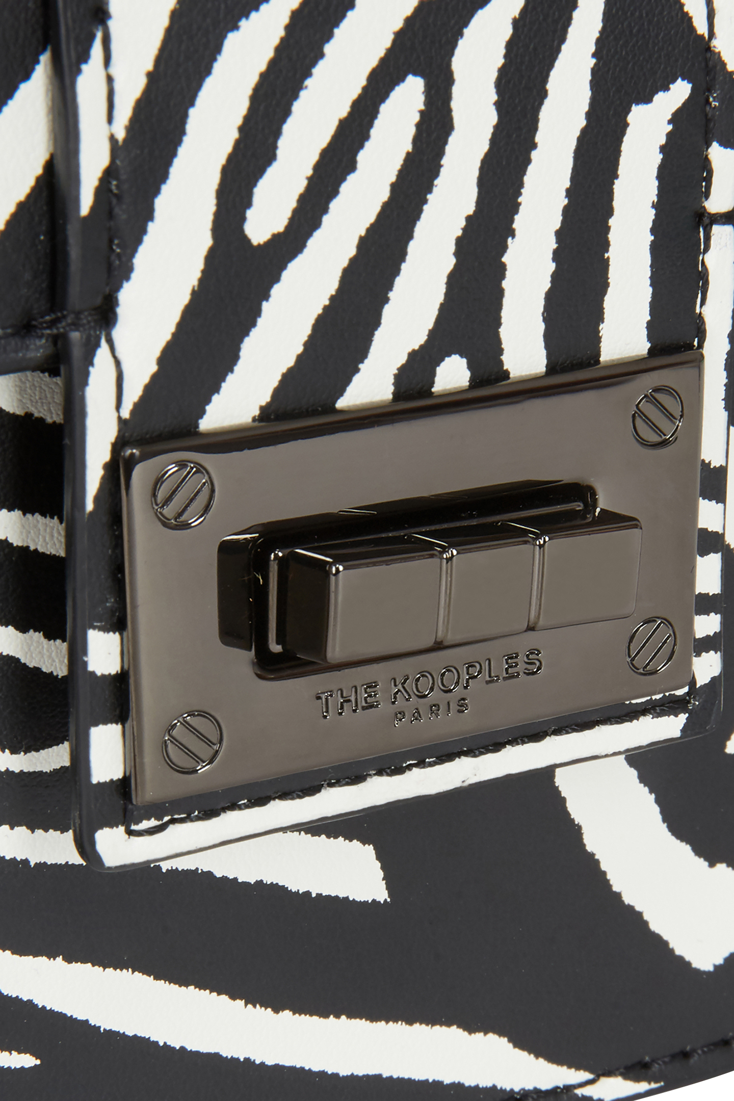 EMILY MEDIUM ZEBRA PRINT POUCH BLACK/WHITE 3