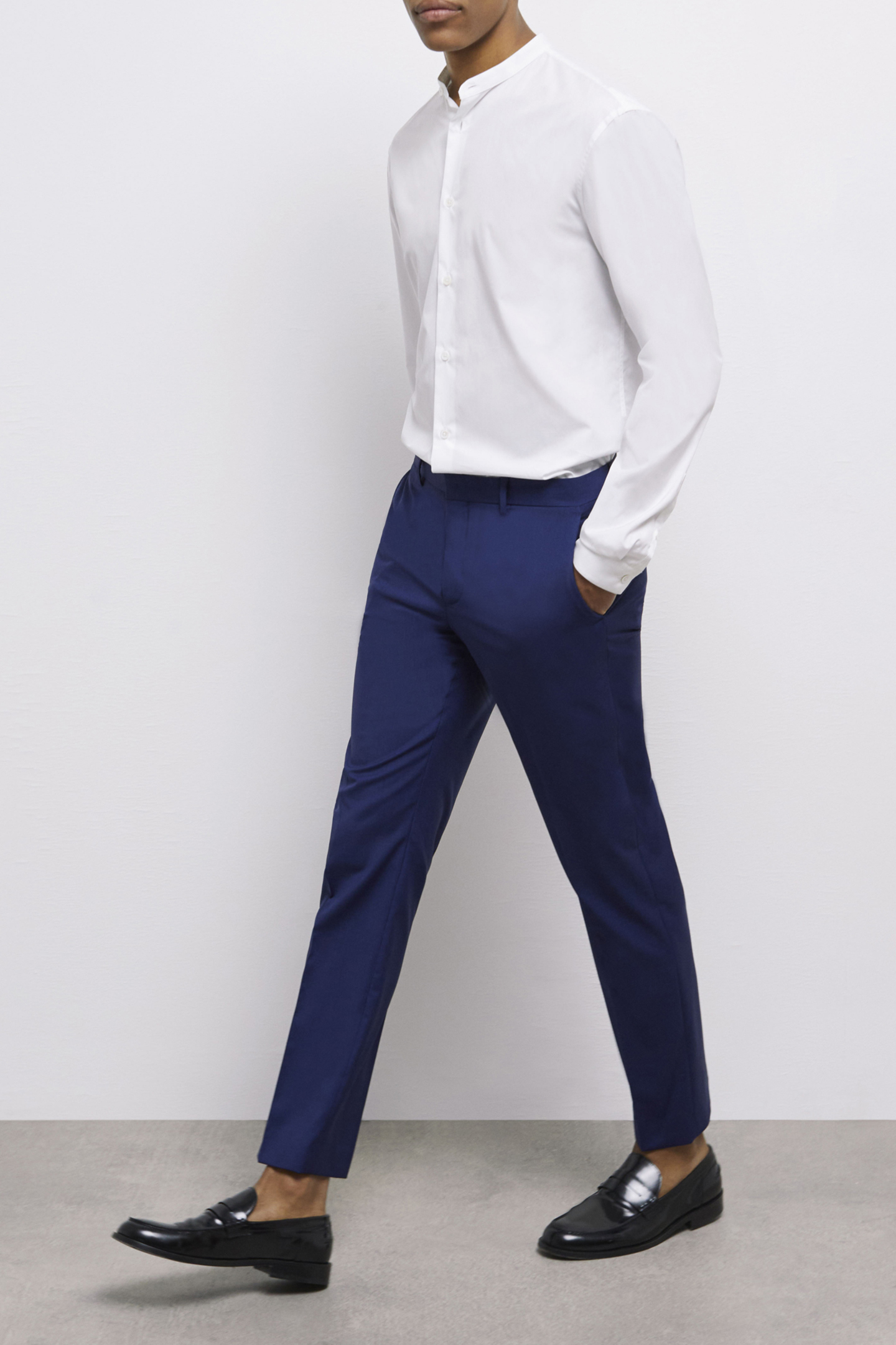 FITTED SUIT PANTS NAVY 5