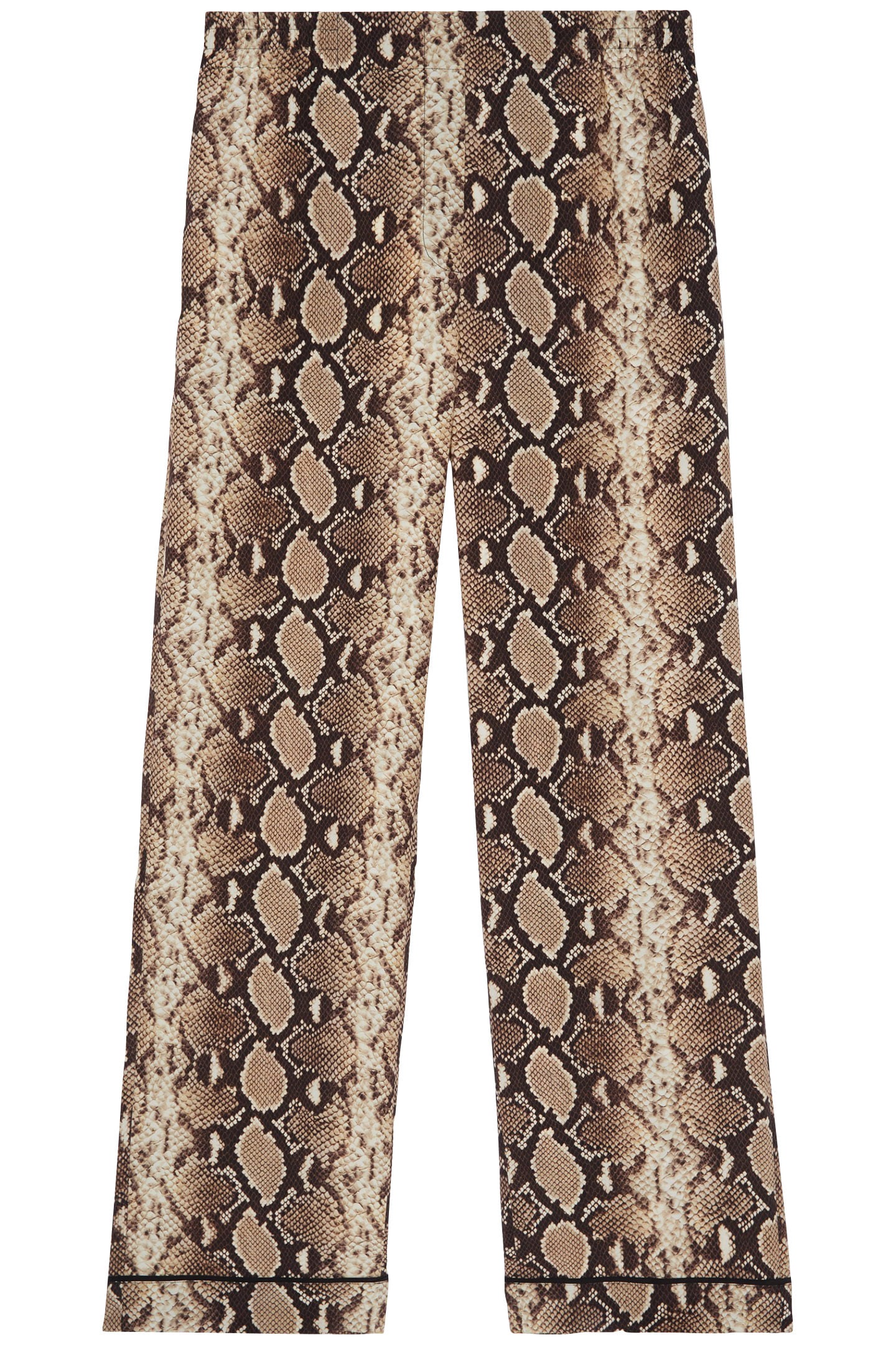 ELASTICATED WAIST AND WIDE LEG PANTS BEIGE 1