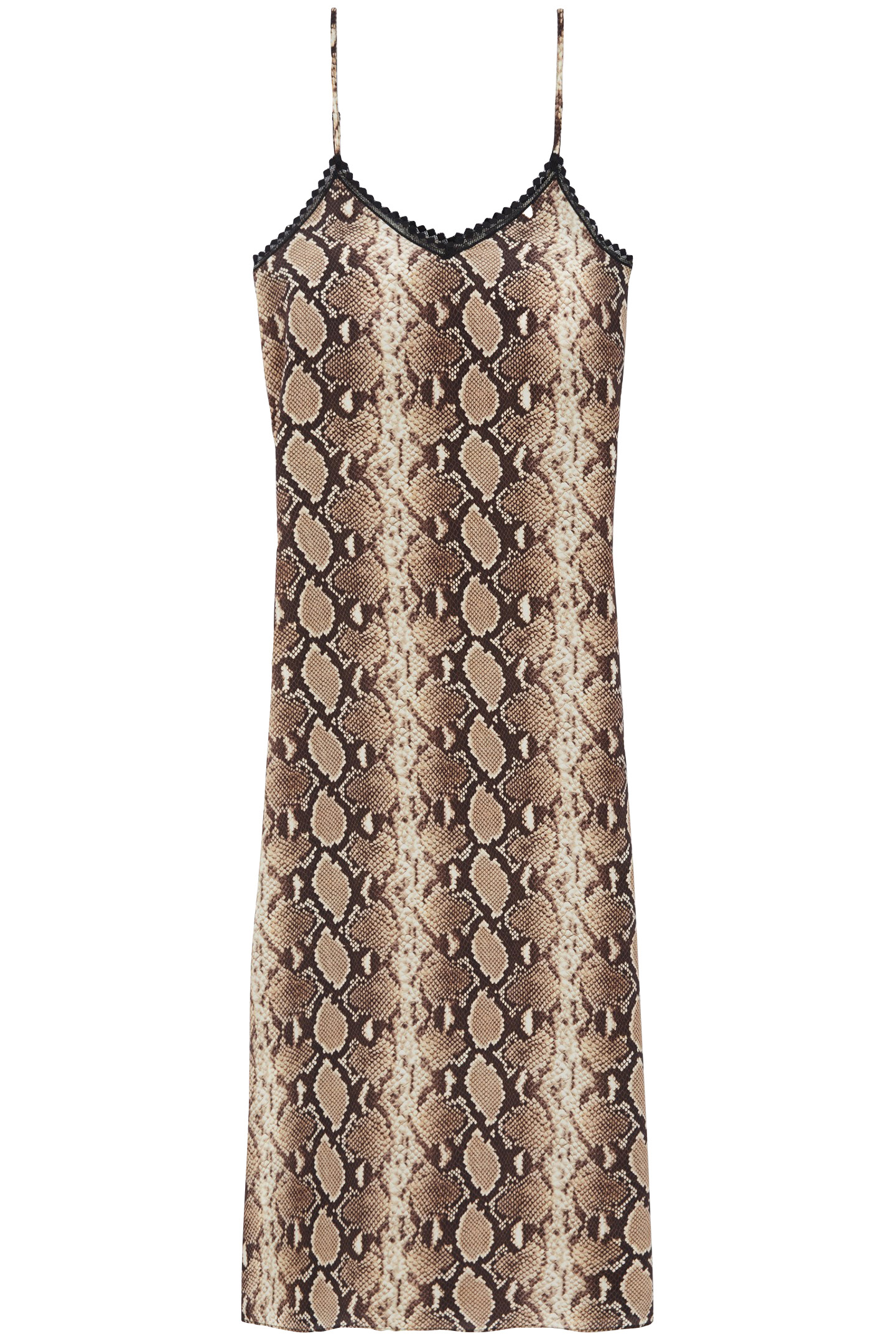 CAMISOLE DRESS WITH THIN STRAPS BEIGE 1