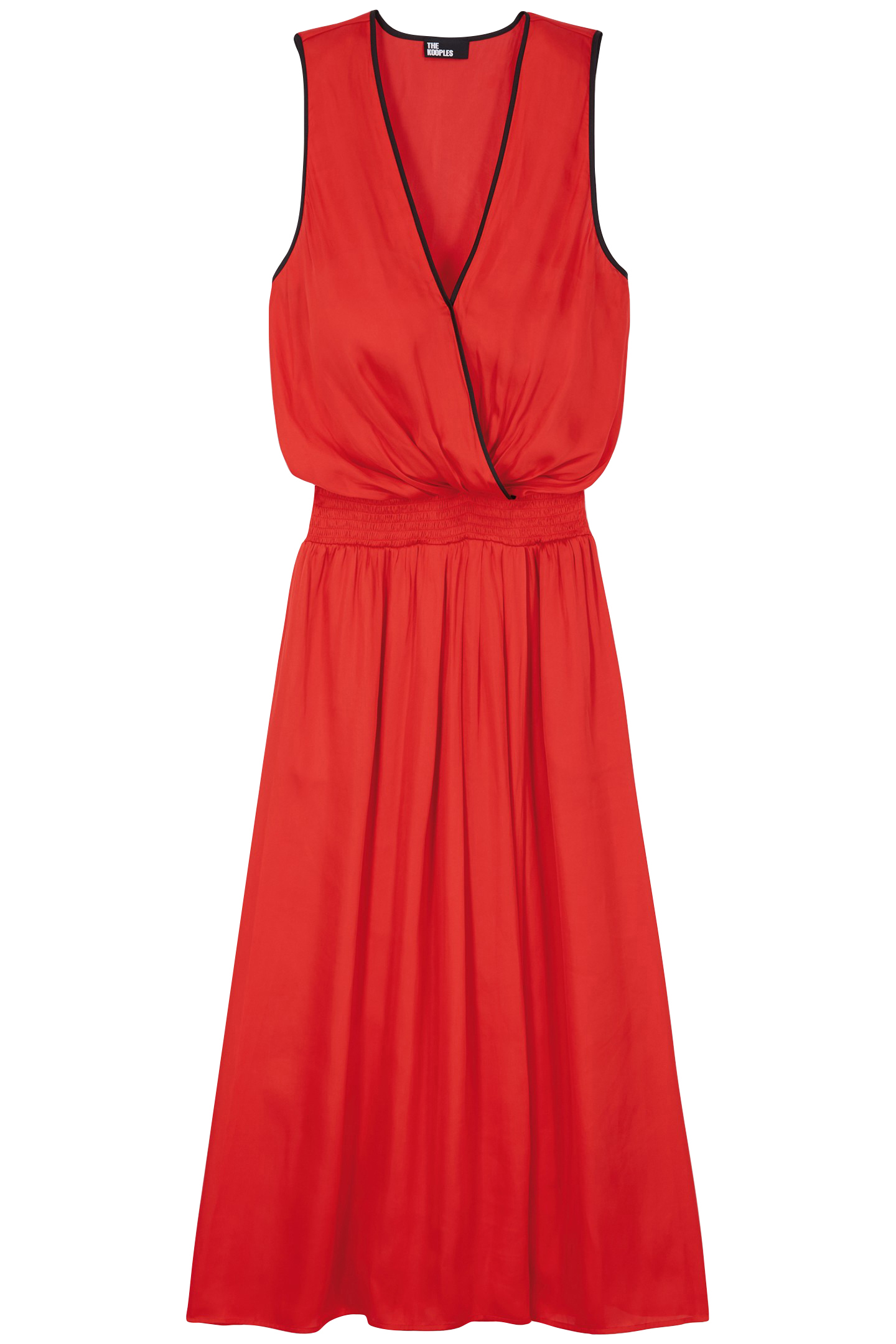 LONG SLEEVELESS DRESS RED 1