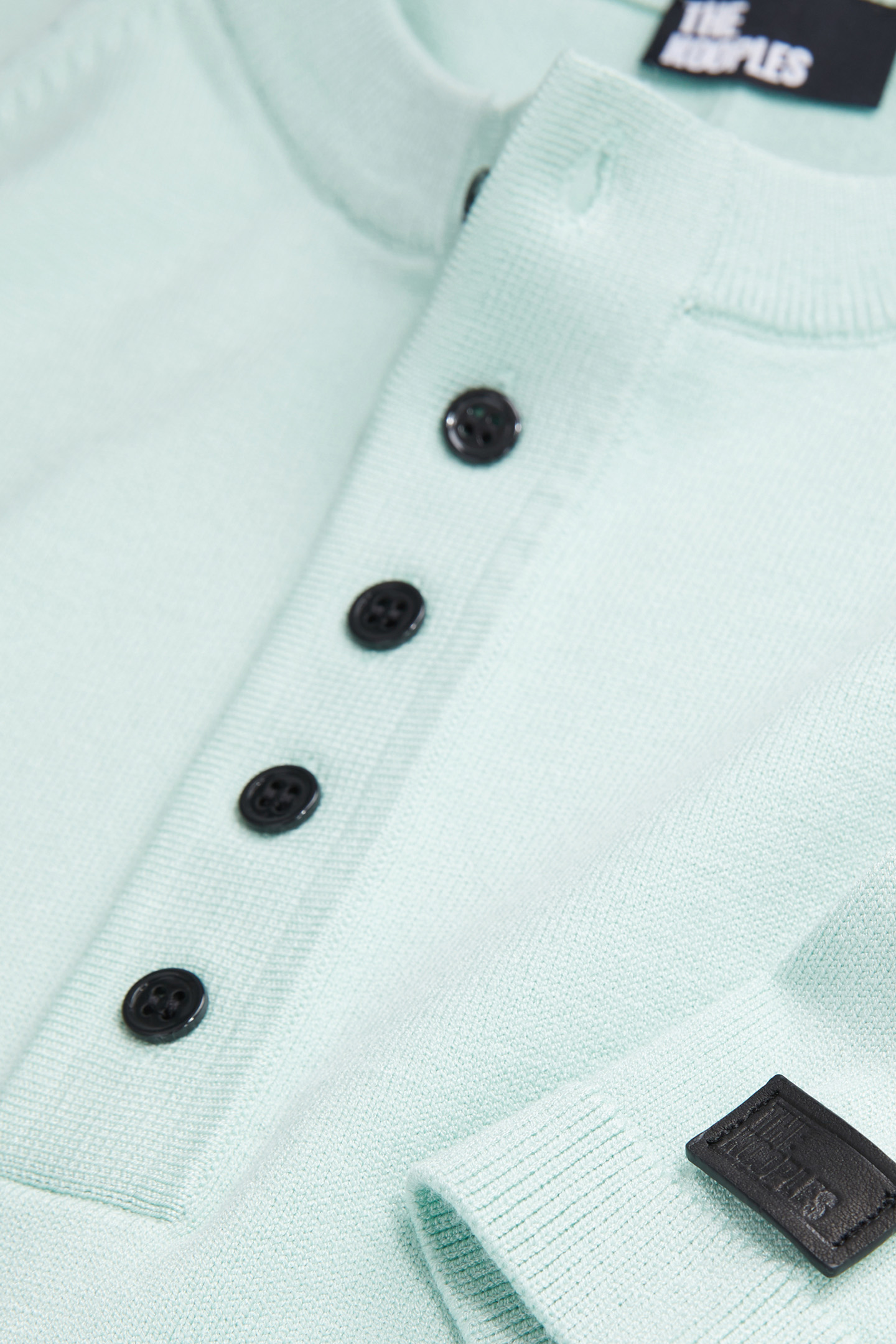 SHORT-SLEEVED SWEATER WITH TUNISIAN COLLAR OCEAN 7