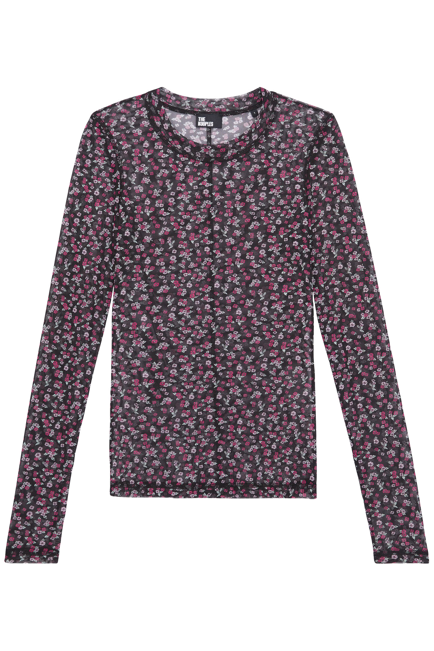 MESH TOP WITH PRINT BLACK/PINK 4