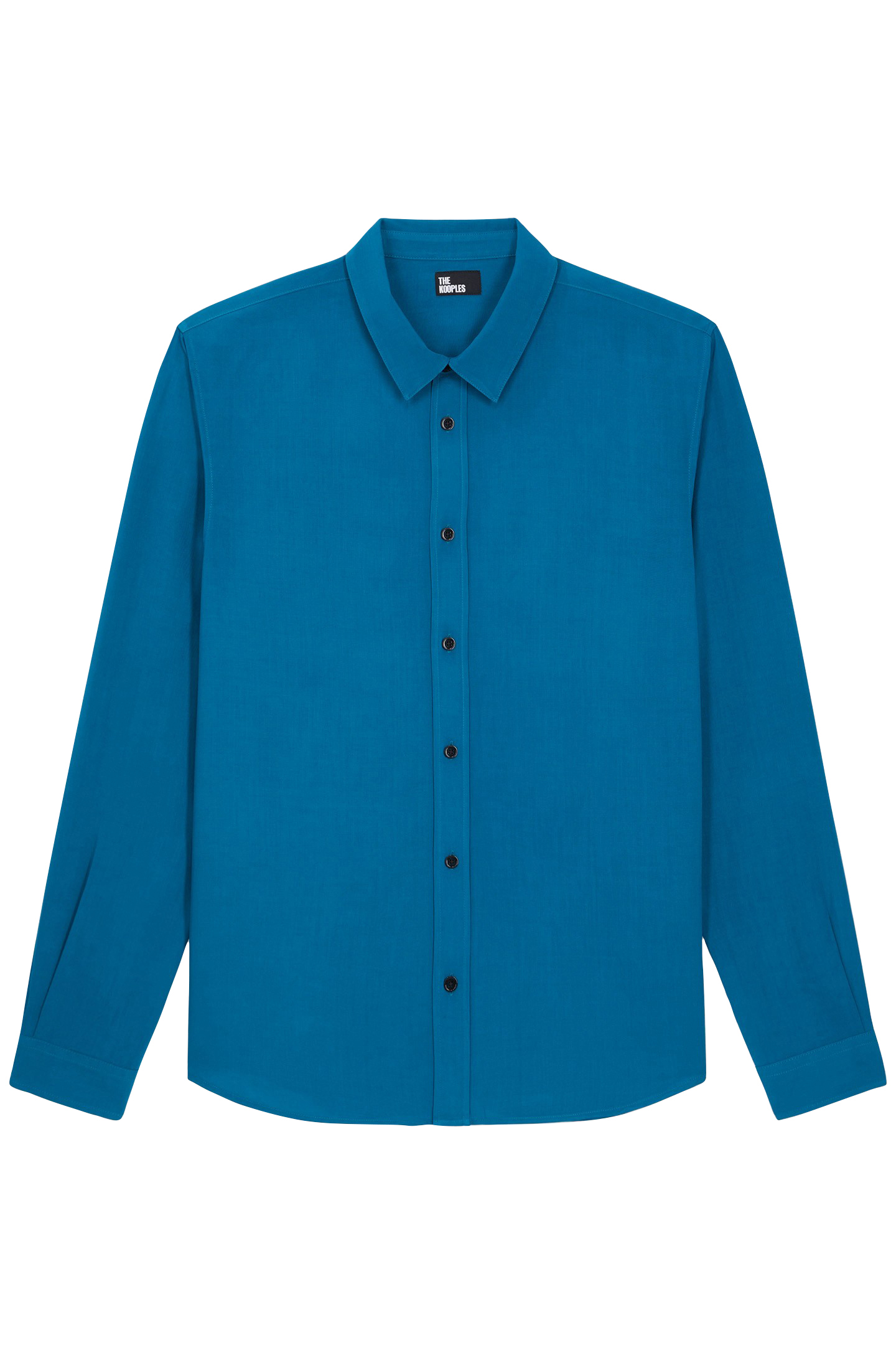 LONG SLEEVE SHIRT WITH CLASSIC COLLAR MEDIUM BLUE 4
