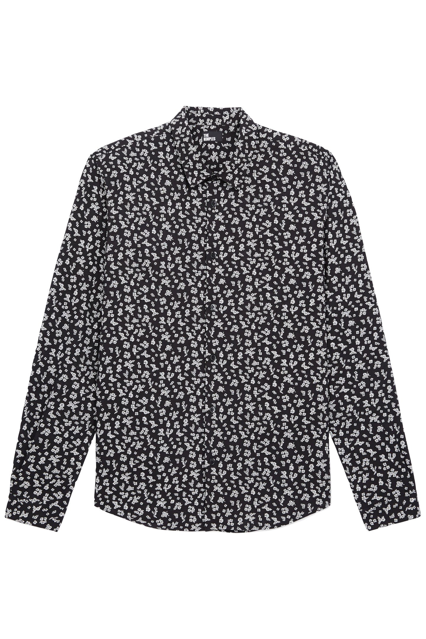 SLIM D LONG SLEEVE SHIRT BLACK-ECRU 4